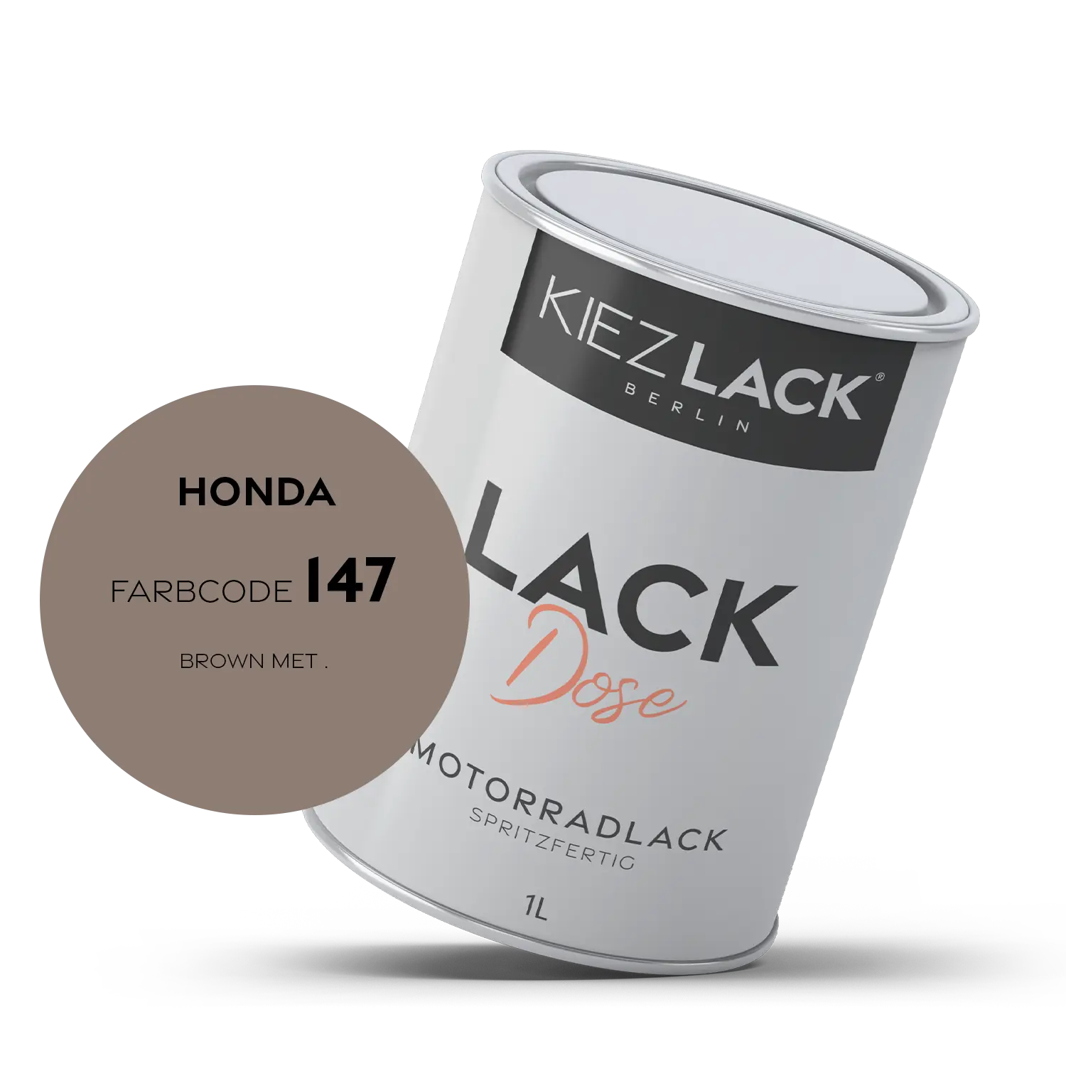 Kiezlack 1K Motorradlack Basislack Lackdose Honda 147 BROWN MET .