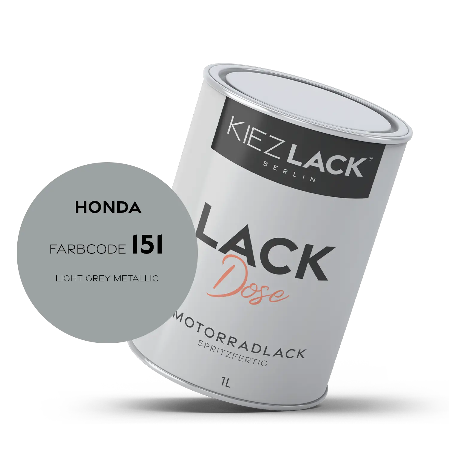 Kiezlack 1K Motorradlack Basislack Lackdose Honda 151 LIGHT GREY METALLIC
