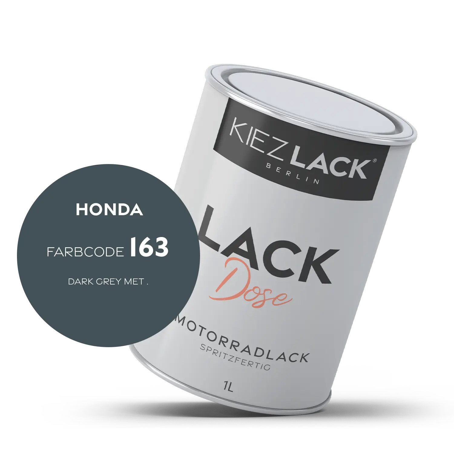 Kiezlack 1K Motorradlack Basislack Lackdose Honda 163 DARK GREY MET .