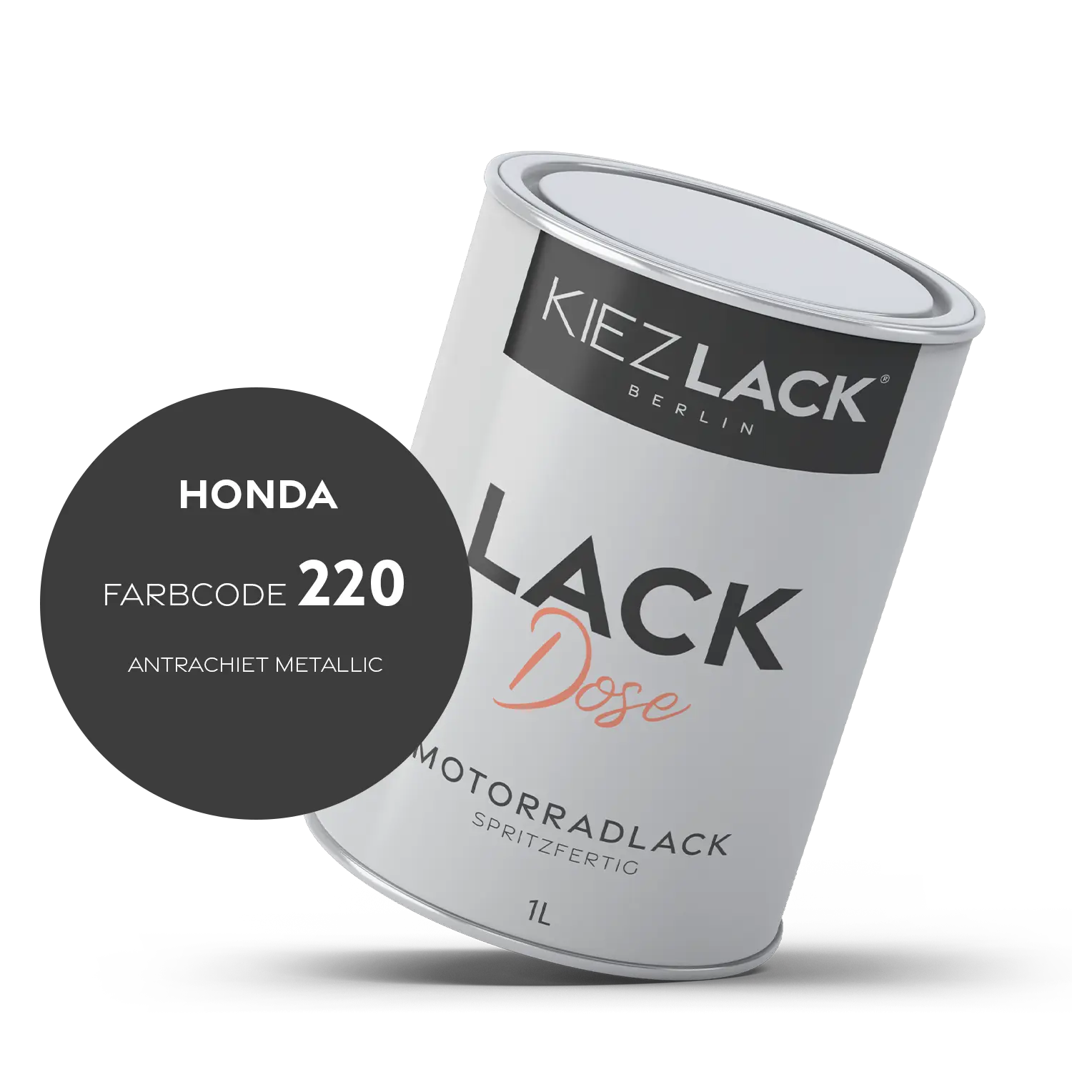 Kiezlack 1K Motorradlack Basislack Lackdose Honda 220 ANTRACHIET METALLIC
