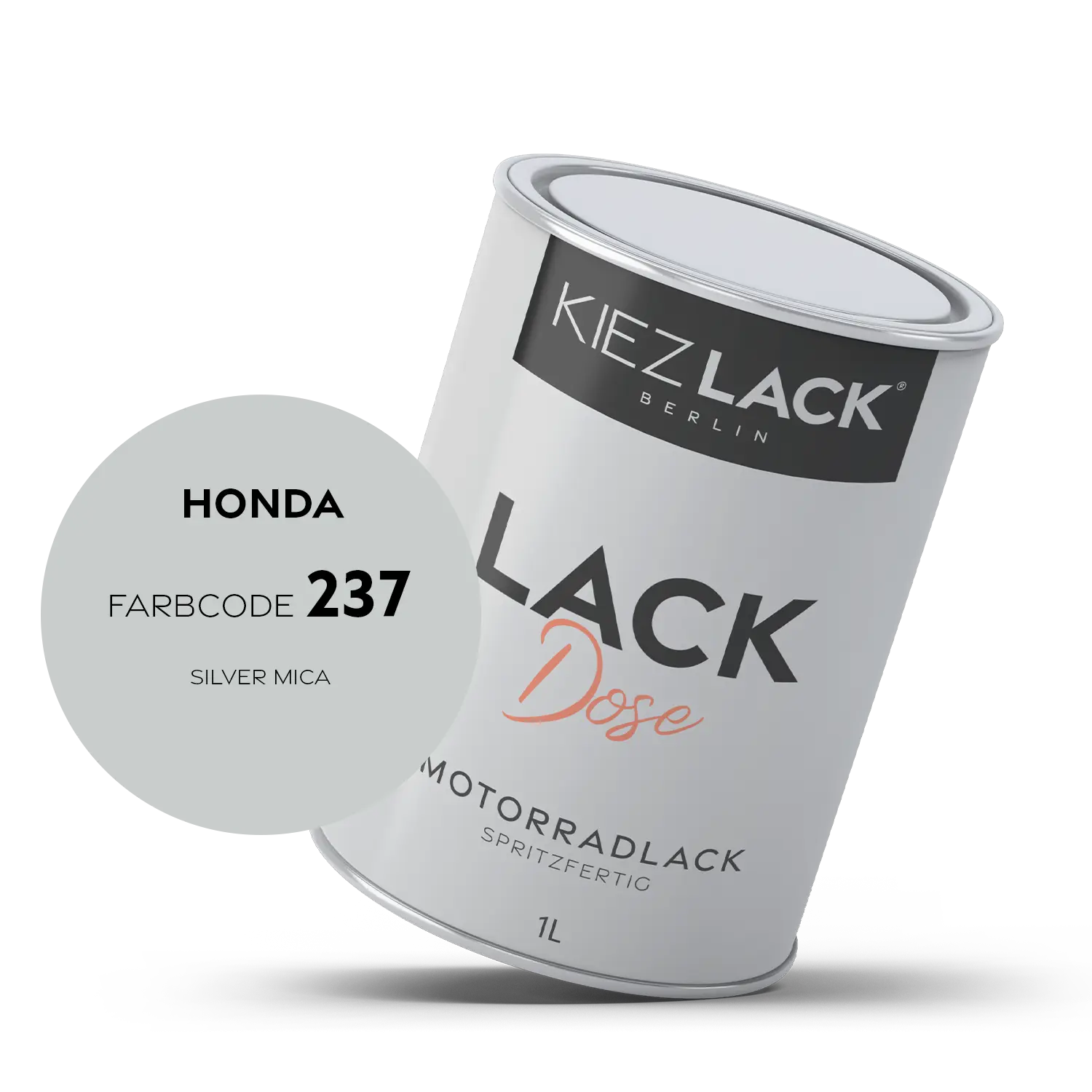Kiezlack 1K Motorradlack Basislack Lackdose Honda 237 SILVER MICA