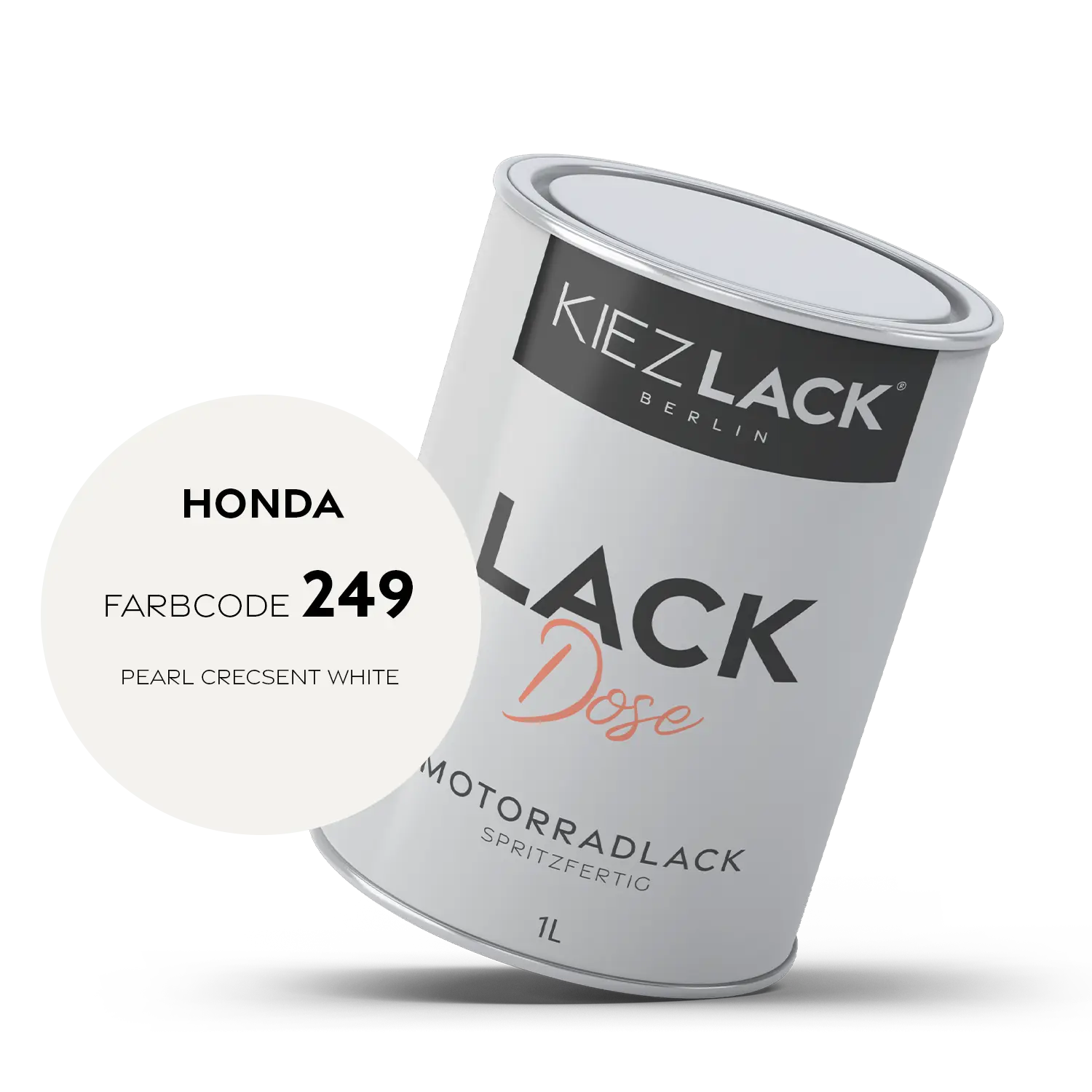 Kiezlack 1K Motorradlack Basislack Lackdose Honda 249 PEARL CRECSENT WHITE