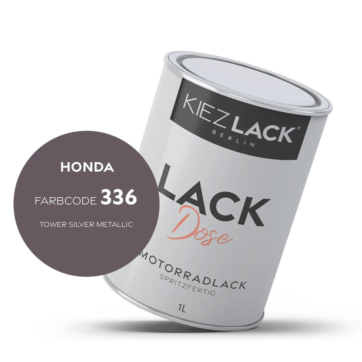 Kiezlack 1K Motorradlack Basislack Lackdose Honda 336 TOWER SILVER METALLIC