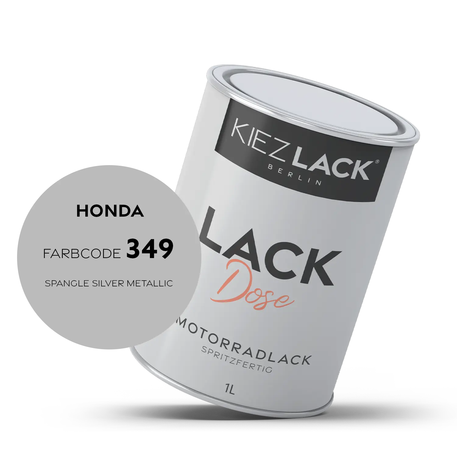 Kiezlack 1K Motorradlack Basislack Lackdose Honda 349 SPANGLE SILVER METALLIC