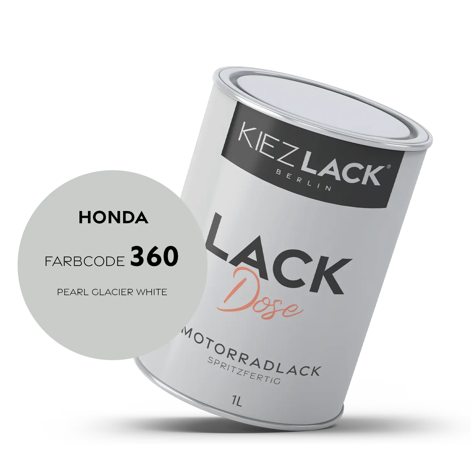 Kiezlack 1K Motorradlack Basislack Lackdose Honda 360 PEARL GLACIER WHITE