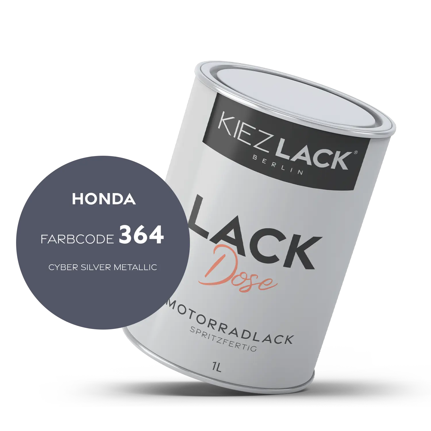 Kiezlack 1K Motorradlack Basislack Lackdose Honda 364 CYBER SILVER METALLIC
