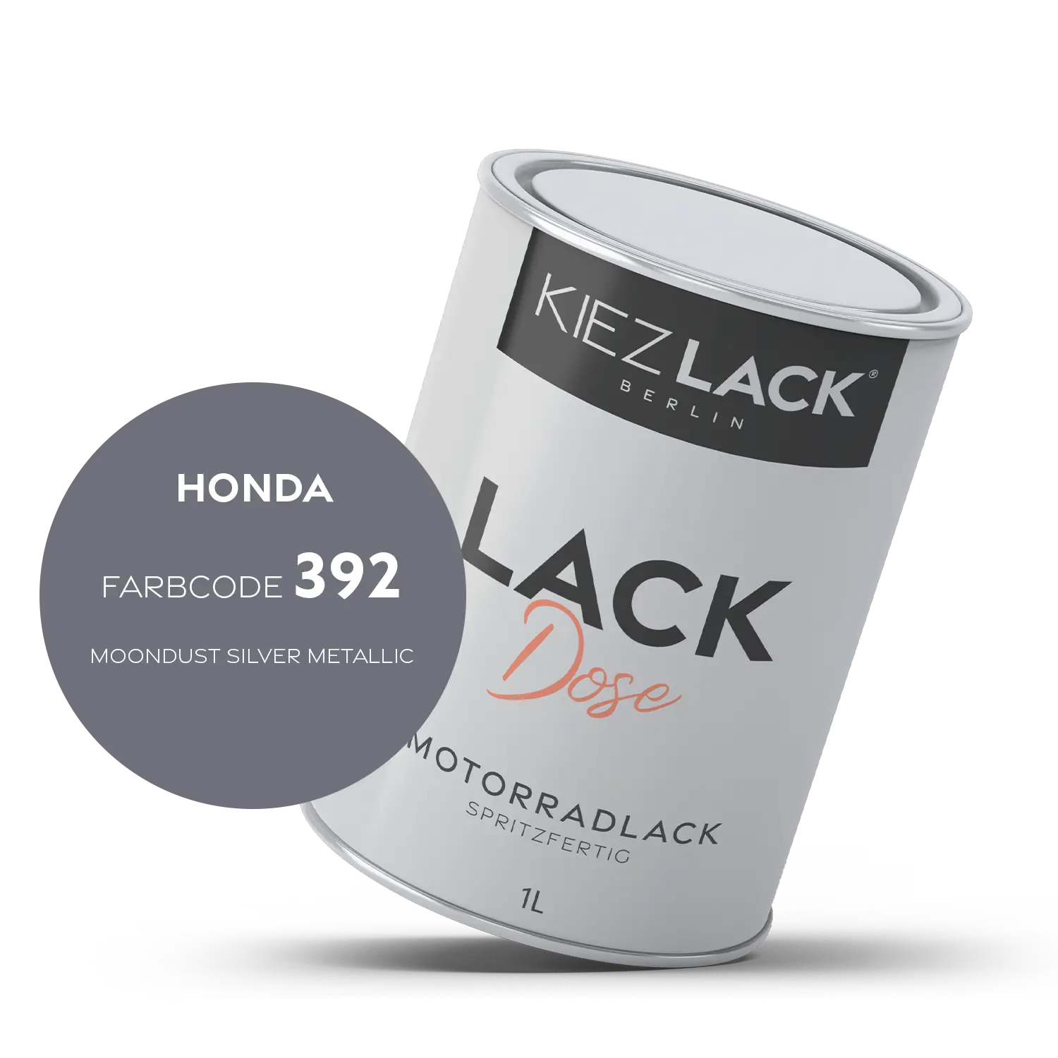 Kiezlack 1K Motorradlack Basislack Lackdose Honda 392 MOONDUST SILVER METALLIC