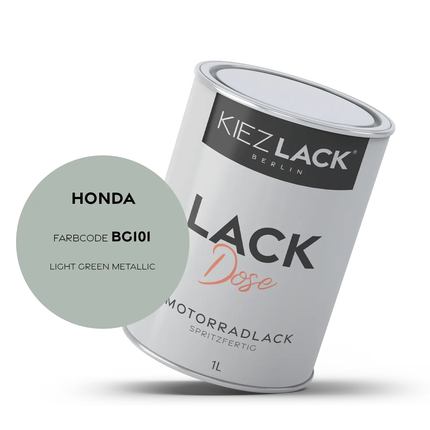 Kiezlack 1K Motorradlack Basislack Lackdose Honda BG101 LIGHT GREEN METALLIC