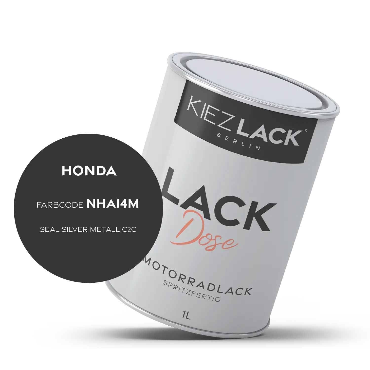 Kiezlack 1K Motorradlack Basislack Lackdose Honda NHA14M SEAL SILVER METALLIC2C