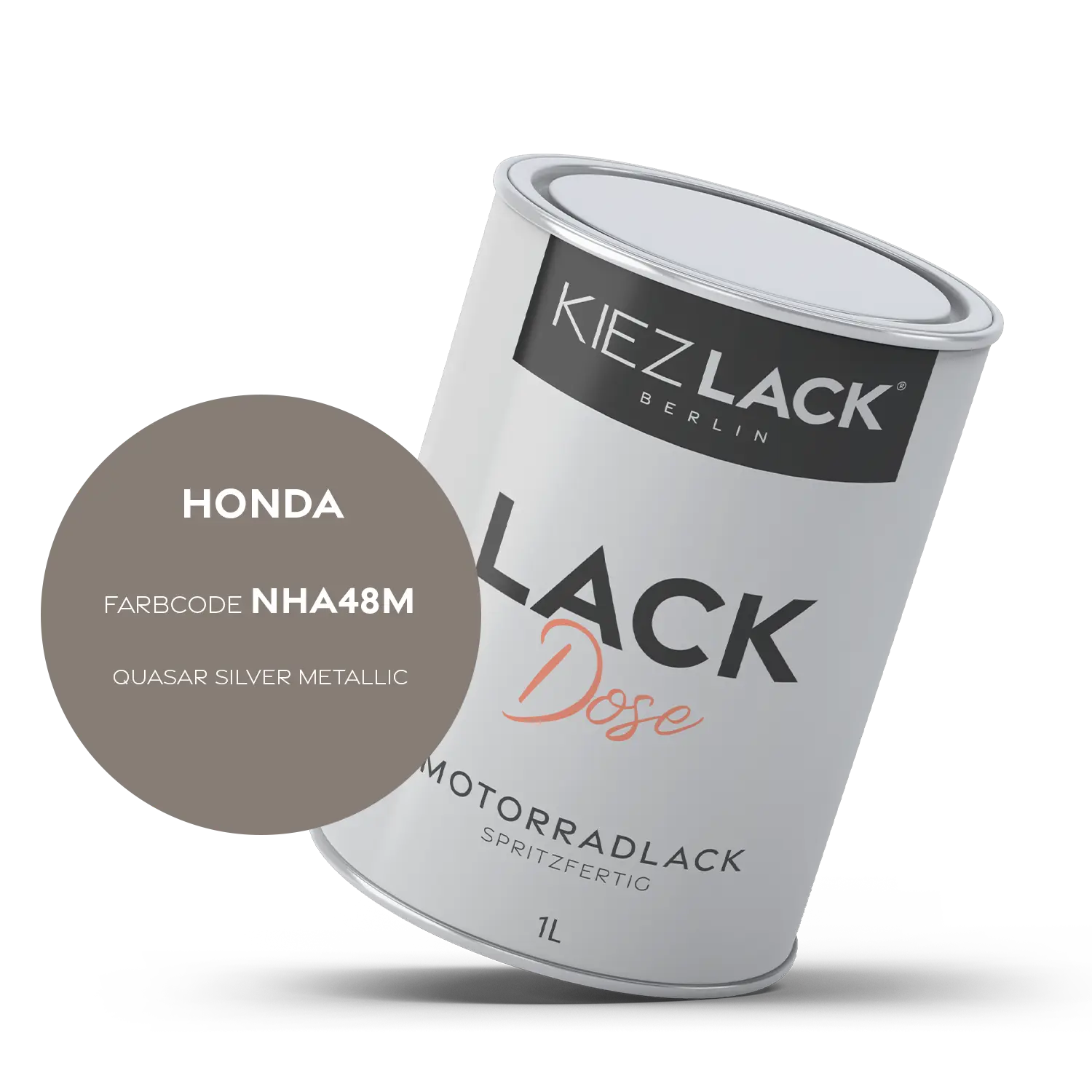 Kiezlack 1K Motorradlack Basislack Lackdose Honda NHA48M QUASAR SILVER METALLIC