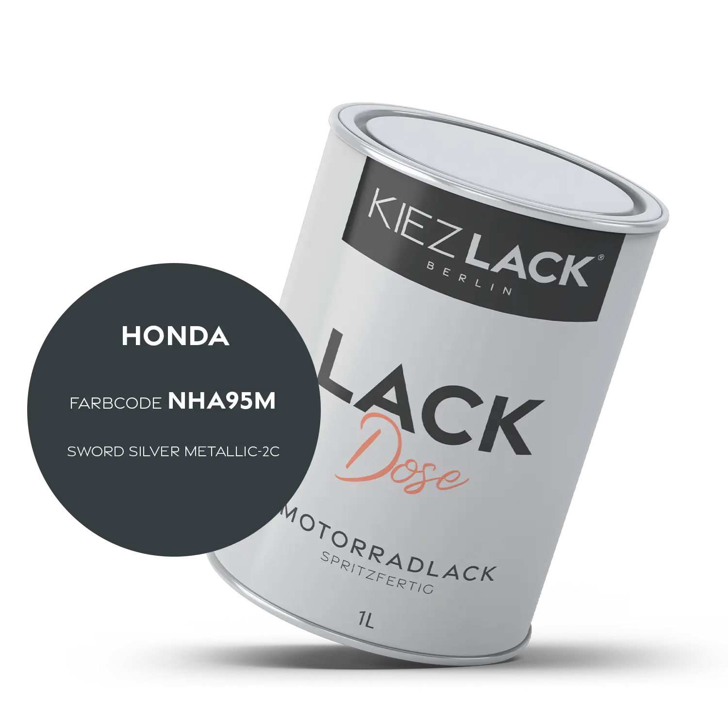 Kiezlack 1K Motorradlack Basislack Lackdose Honda NHA95M SWORD SILVER METALLIC-2C