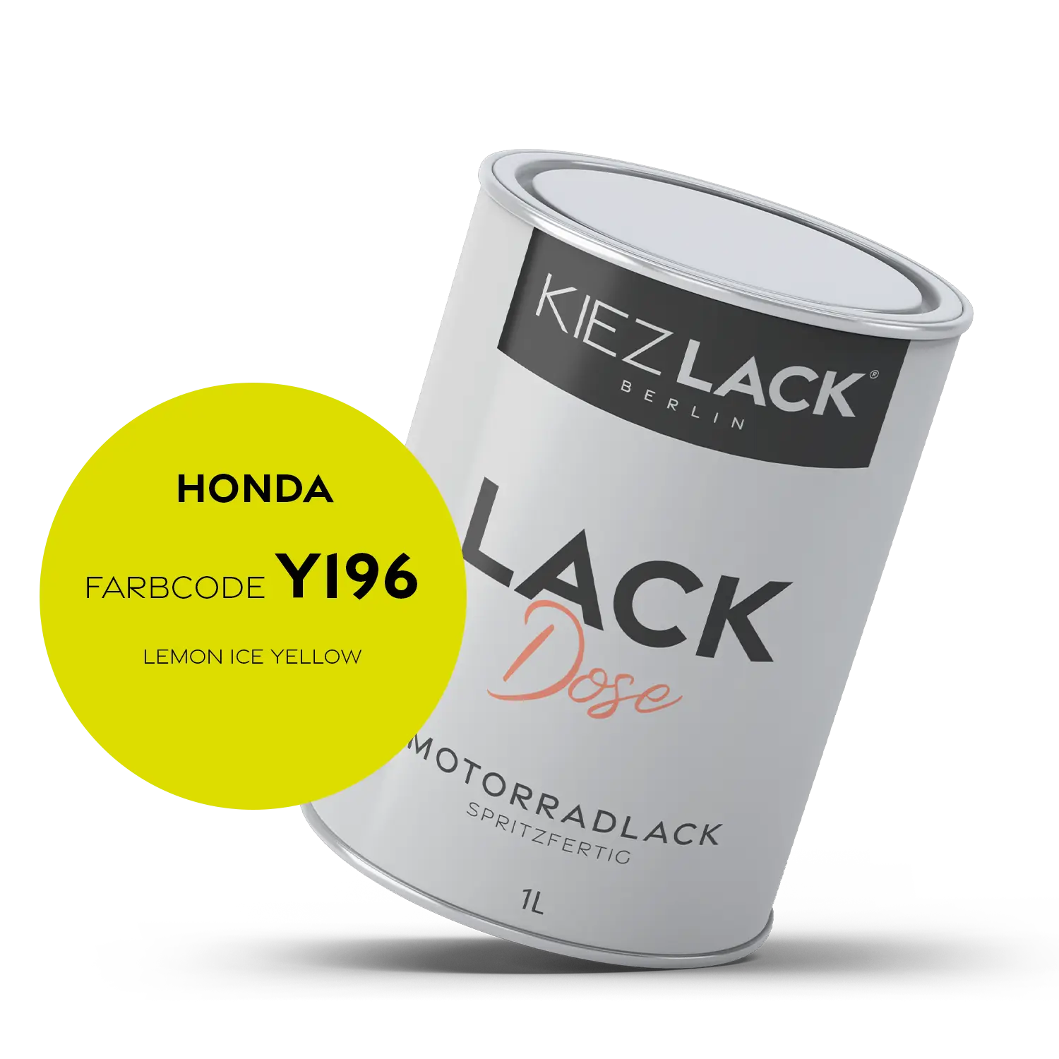 Kiezlack 1K Motorradlack Basislack Lackdose Honda Y196 LEMON ICE YELLOW
