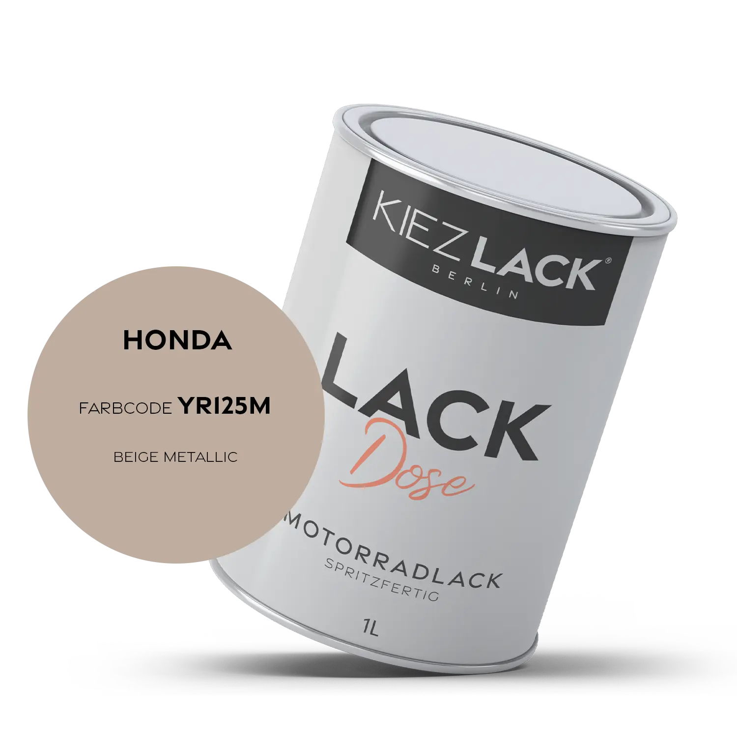 Kiezlack 1K Motorradlack Basislack Lackdose Honda YR125M BEIGE METALLIC