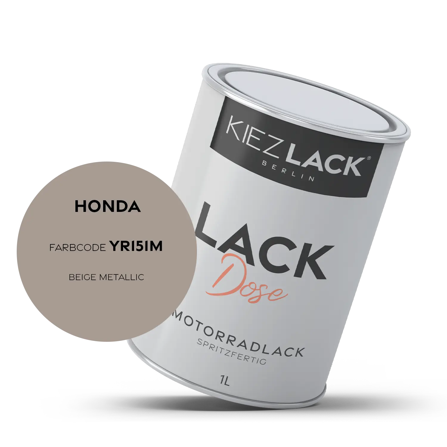 Kiezlack 1K Motorradlack Basislack Lackdose Honda YR151M BEIGE METALLIC