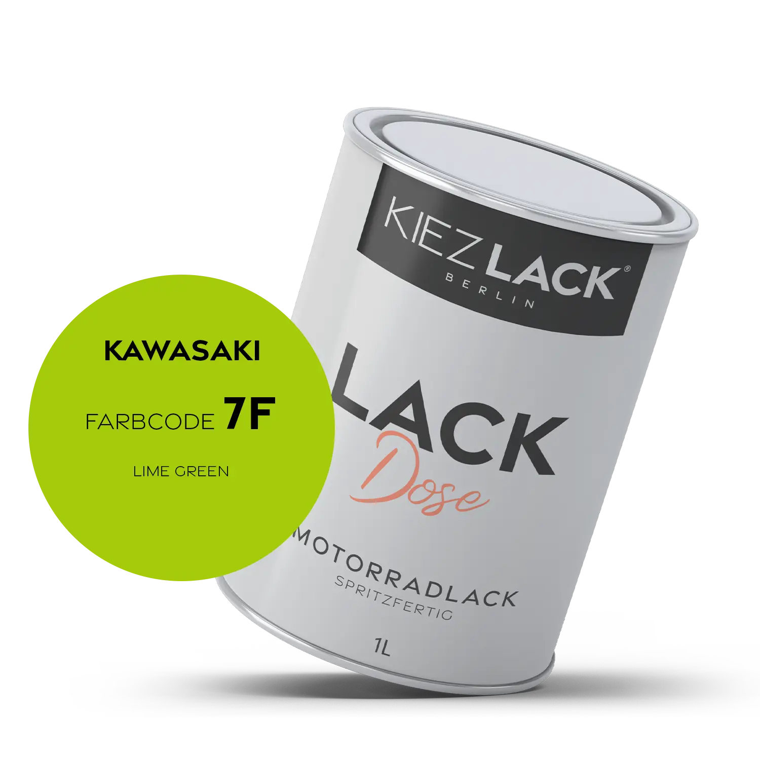 Kiezlack 1K Motorradlack Basislack Lackdose Kawasaki 7F LIME GREEN