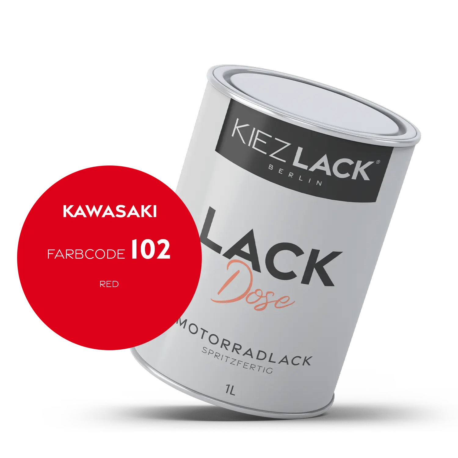 Kiezlack 1K Motorradlack Basislack Lackdose Kawasaki 102 RED