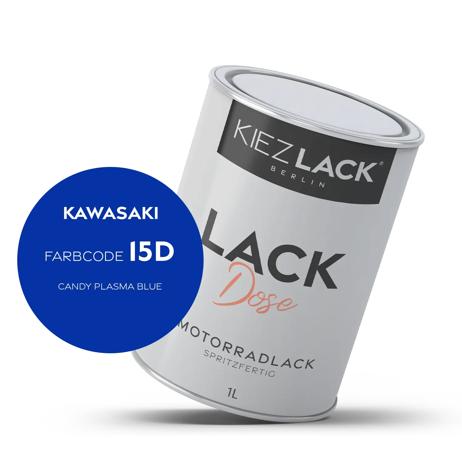 Kiezlack 1K Motorradlack Basislack Lackdose Kawasaki 15D CANDY PLASMA BLUE