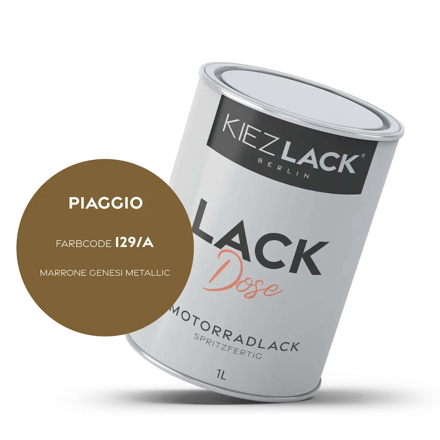 Kiezlack 1K Motorradlack Basislack Lackdose Piaggio 129/A MARRONE GENESI METALLIC