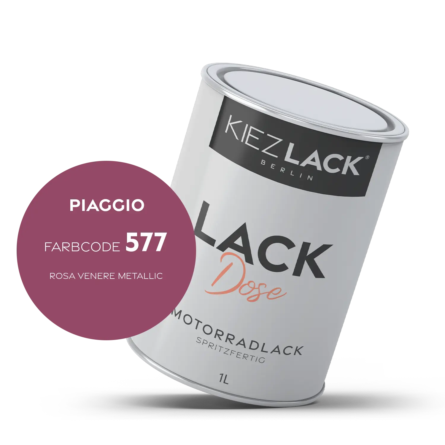 Kiezlack 1K Motorradlack Basislack Lackdose Piaggio 577 ROSA VENERE METALLIC