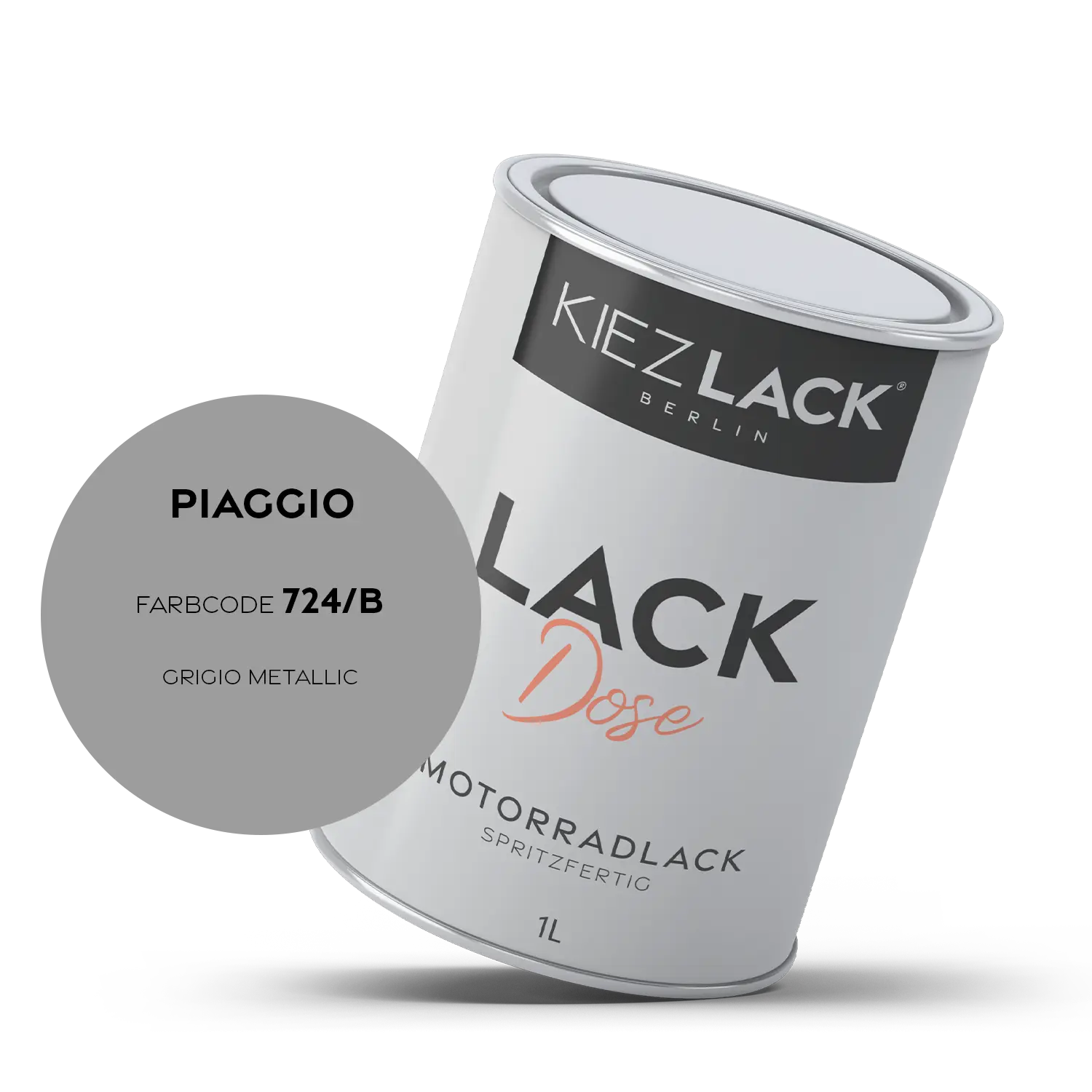 Kiezlack 1K Motorradlack Basislack Lackdose Piaggio 724/B GRIGIO METALLIC