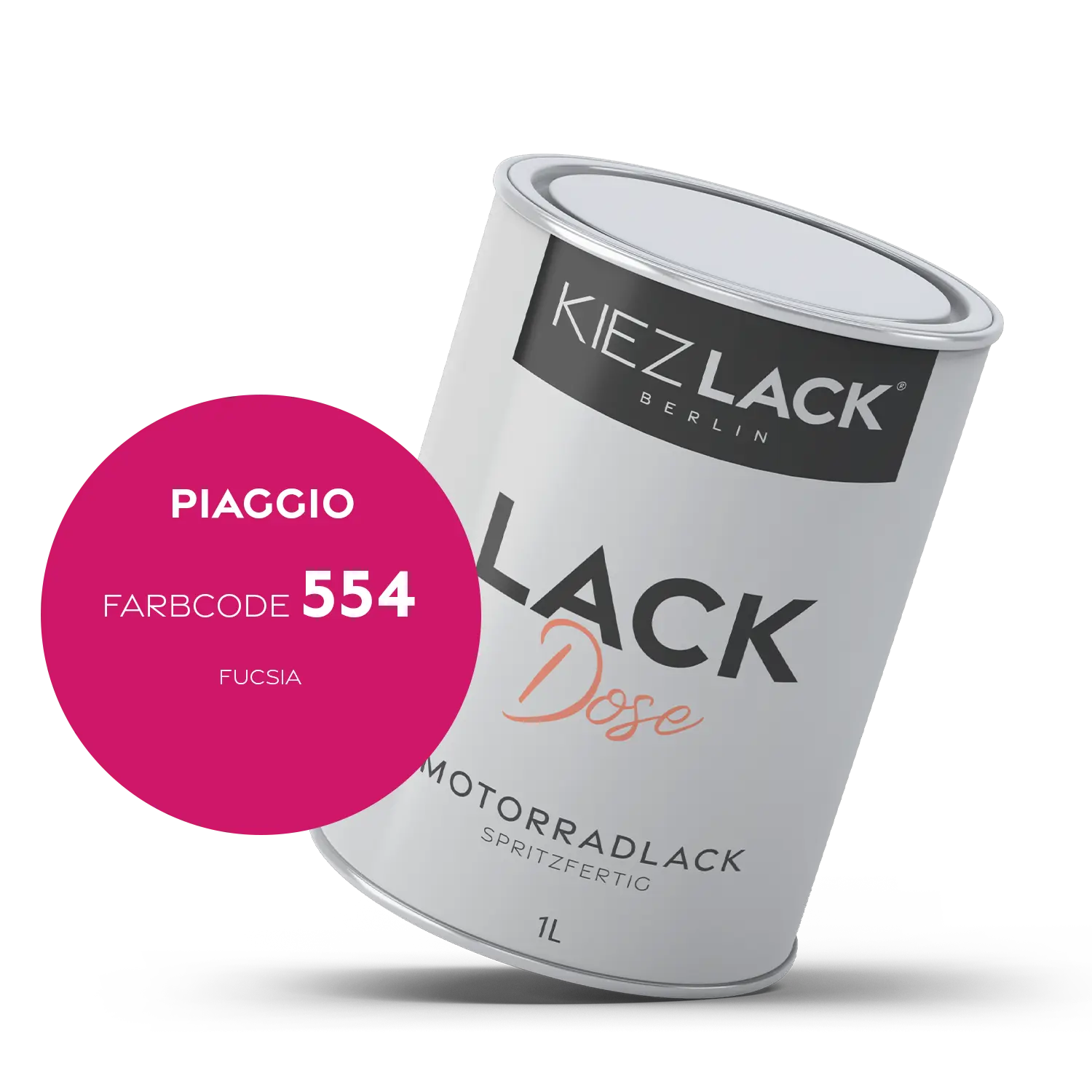 Kiezlack 1K Motorradlack Basislack Lackdose Piaggio 554 FUCSIA