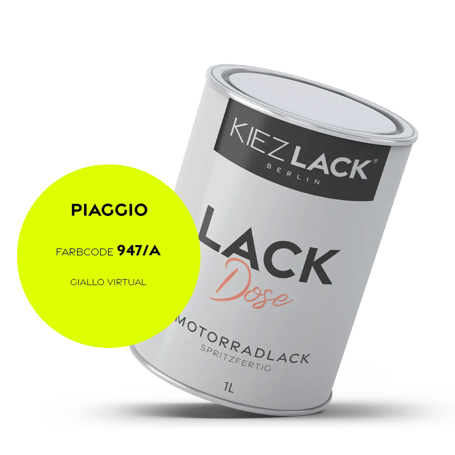 Kiezlack 1K Motorradlack Basislack Lackdose Piaggio 947/A GIALLO VIRTUAL