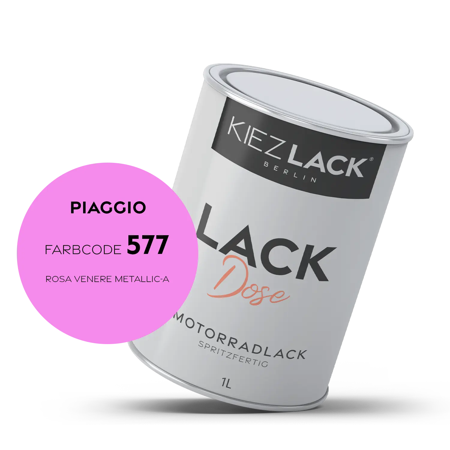 Kiezlack 1K Motorradlack Basislack Lackdose Piaggio 577 ROSA VENERE METALLIC-A