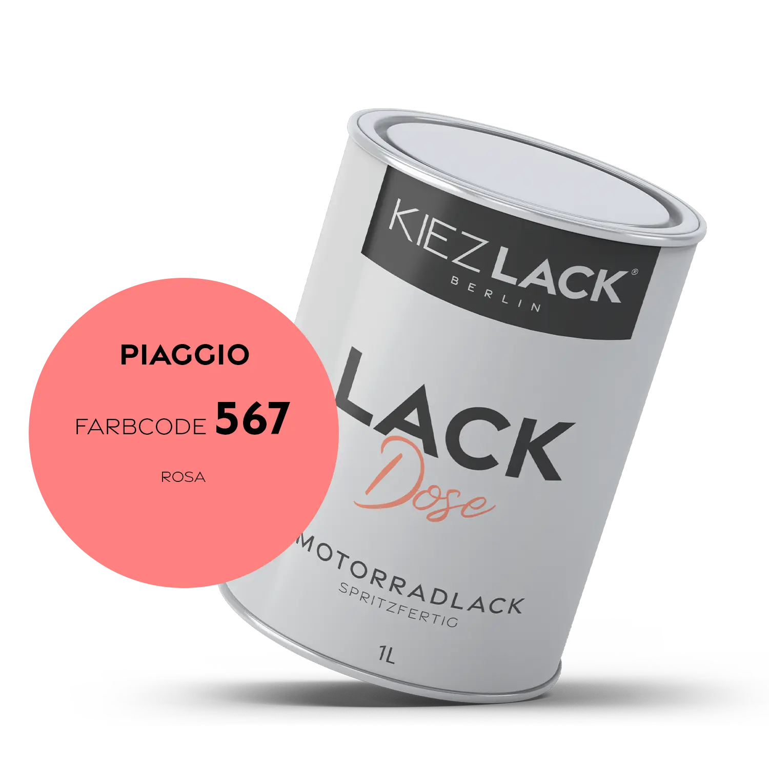 Kiezlack 1K Motorradlack Basislack Lackdose Piaggio 567 ROSA
