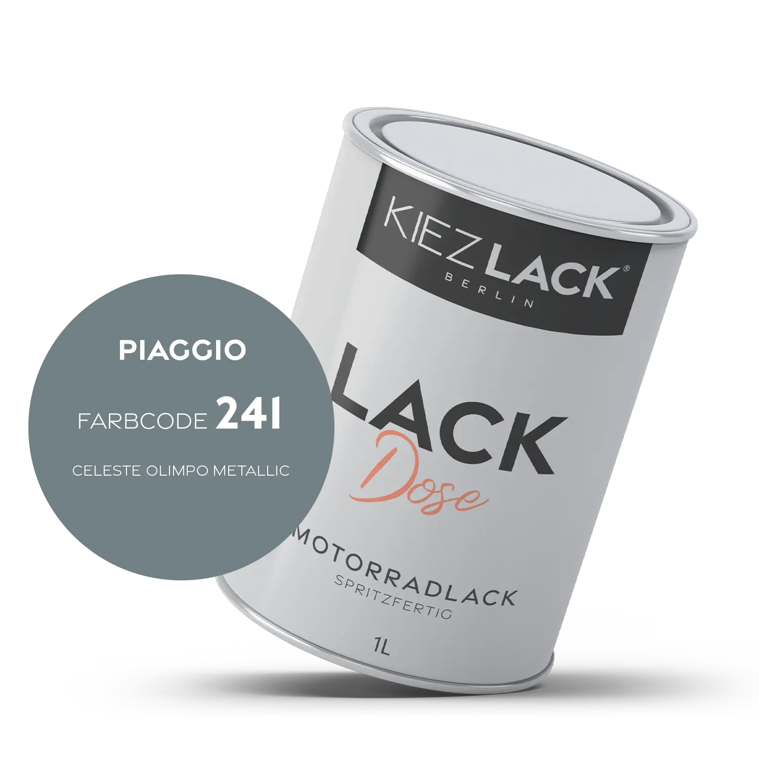 Kiezlack 1K Motorradlack Basislack Lackdose Piaggio 241 CELESTE OLIMPO METALLIC