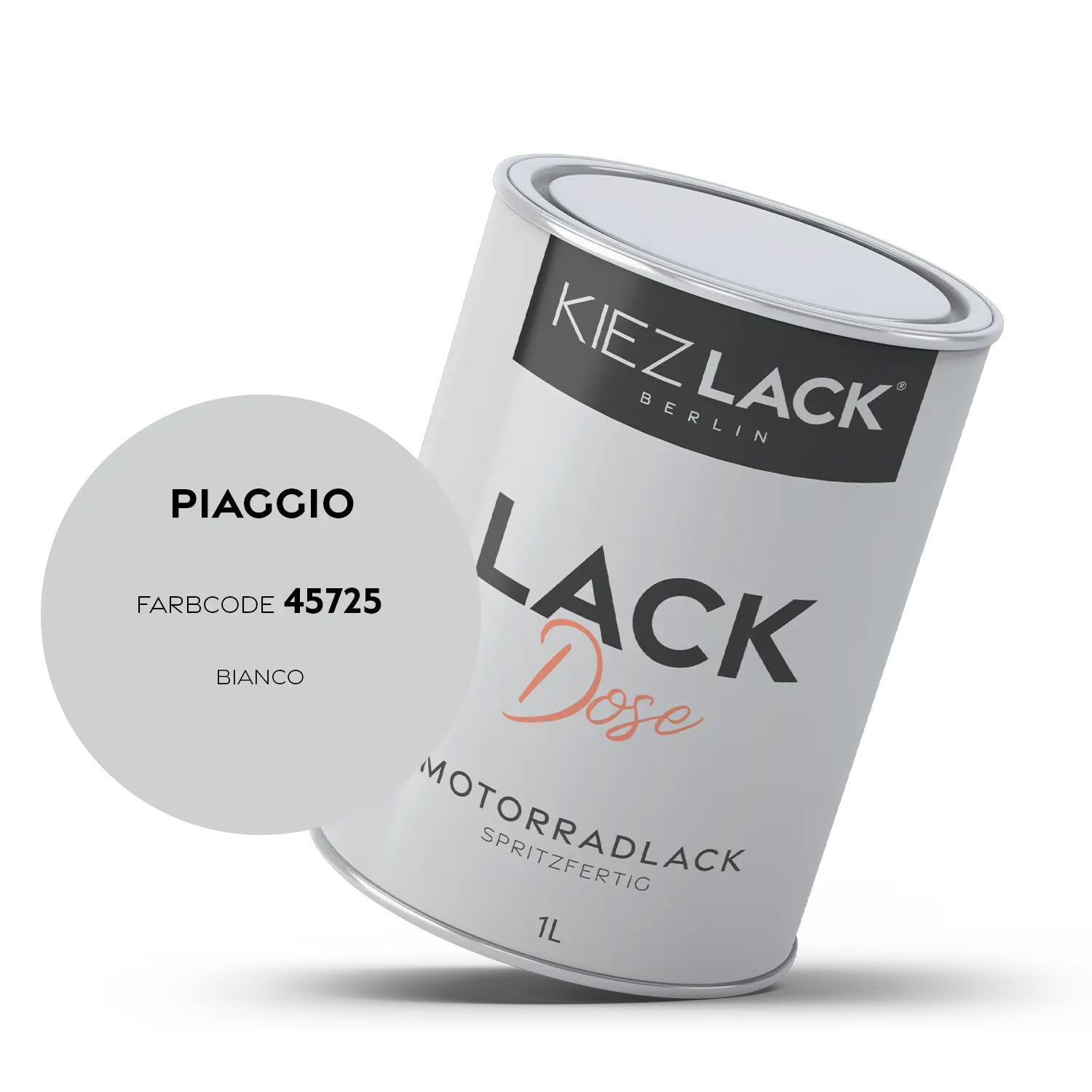 Kiezlack 1K Motorradlack Basislack Lackdose Piaggio 45725 BIANCO