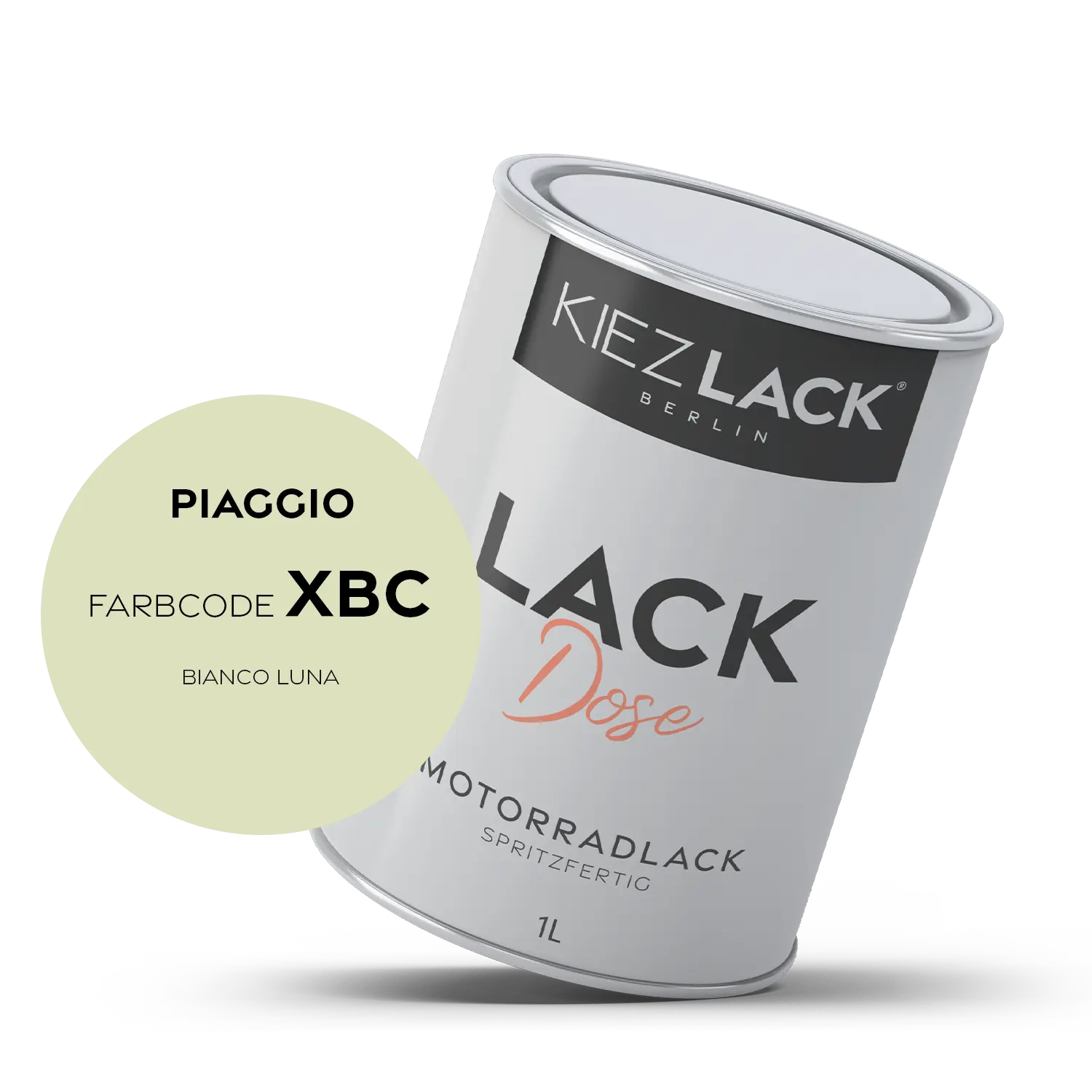 Kiezlack 1K Motorradlack Basislack Lackdose Piaggio XBC BIANCO LUNA