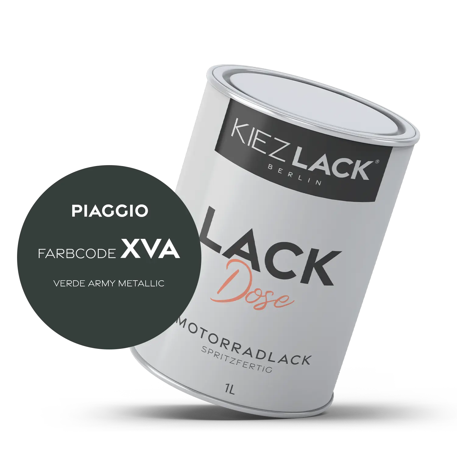 Kiezlack 1K Motorradlack Basislack Lackdose Piaggio XVA VERDE ARMY METALLIC