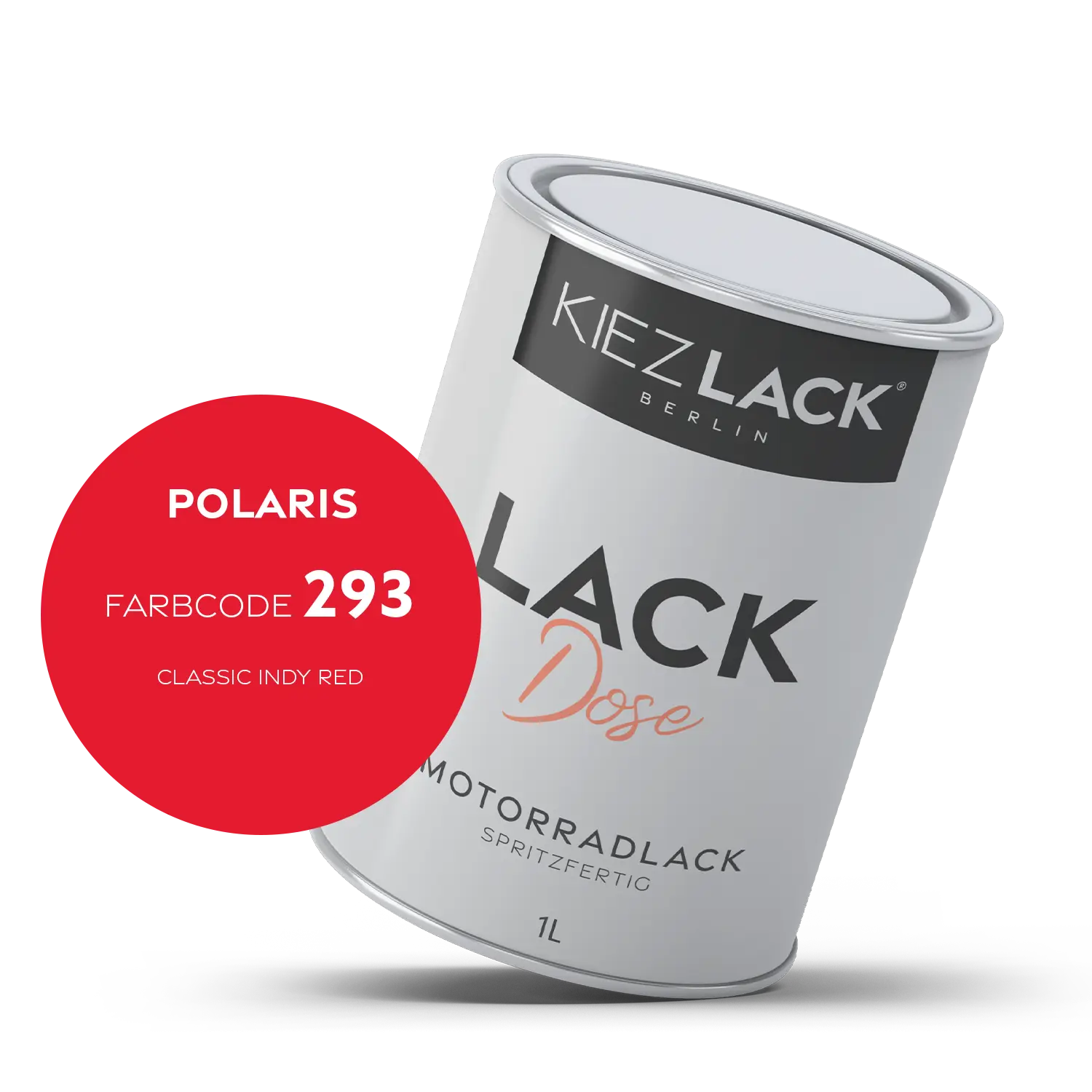 Kiezlack 1K Motorradlack Basislack Lackdose Polaris 293 CLASSIC INDY RED