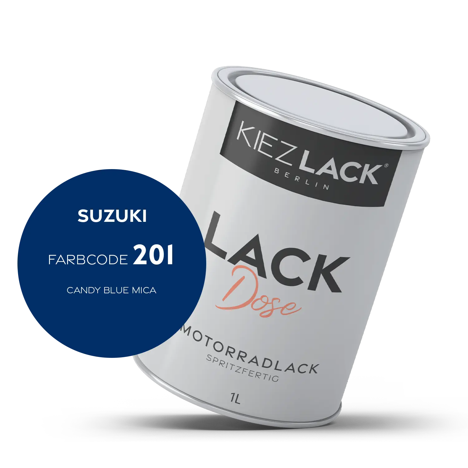 Kiezlack 1K Motorradlack Basislack Lackdose Suzuki 201 CANDY BLUE MICA