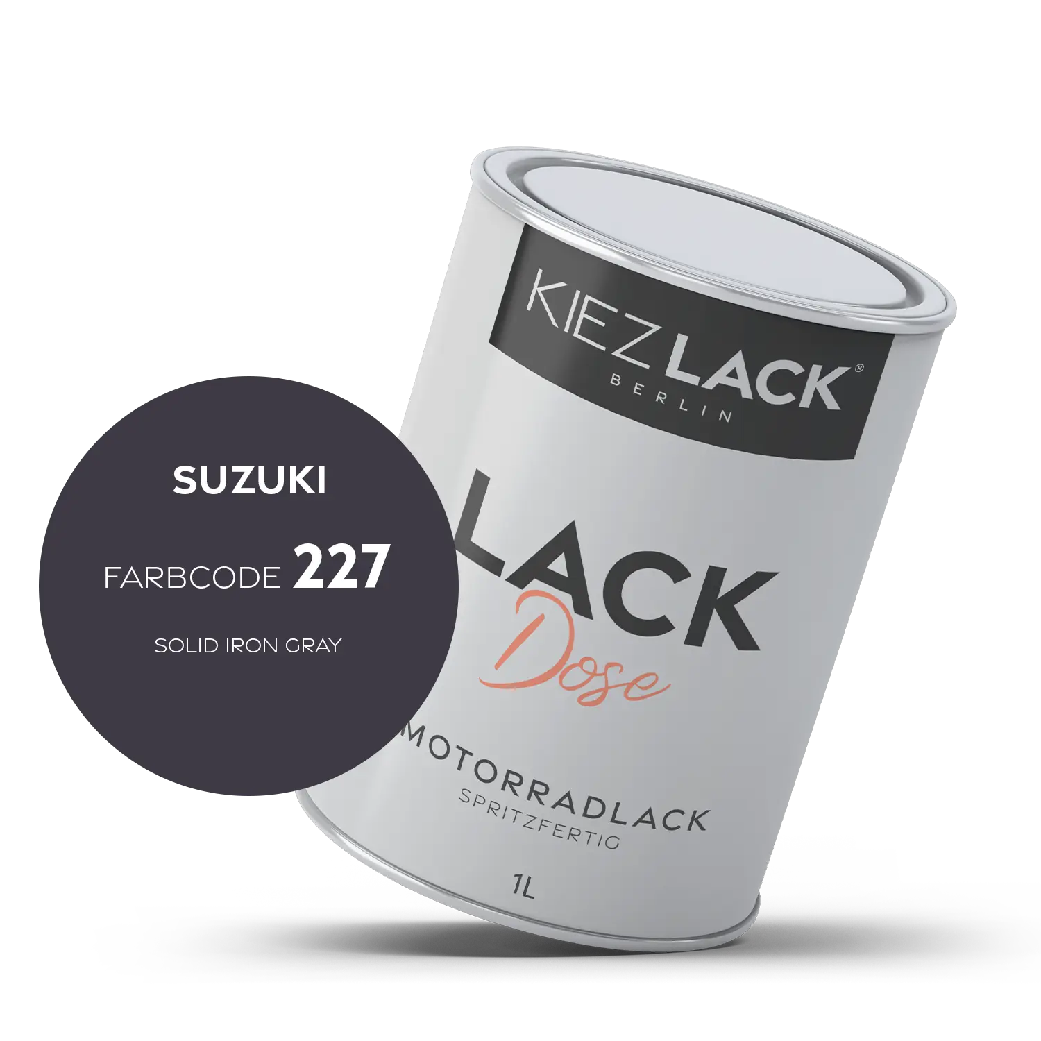 Kiezlack 1K Motorradlack Basislack Lackdose Suzuki 227 SOLID IRON GRAY