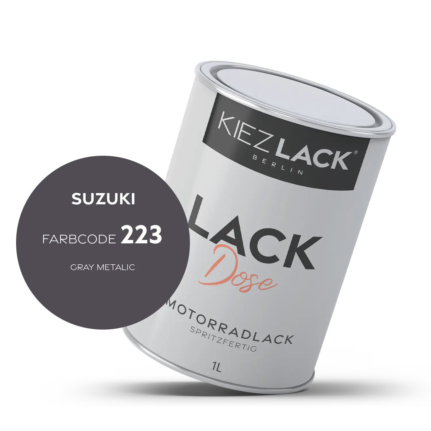 Kiezlack 1K Motorradlack Basislack Lackdose Suzuki 223 GRAY METALIC