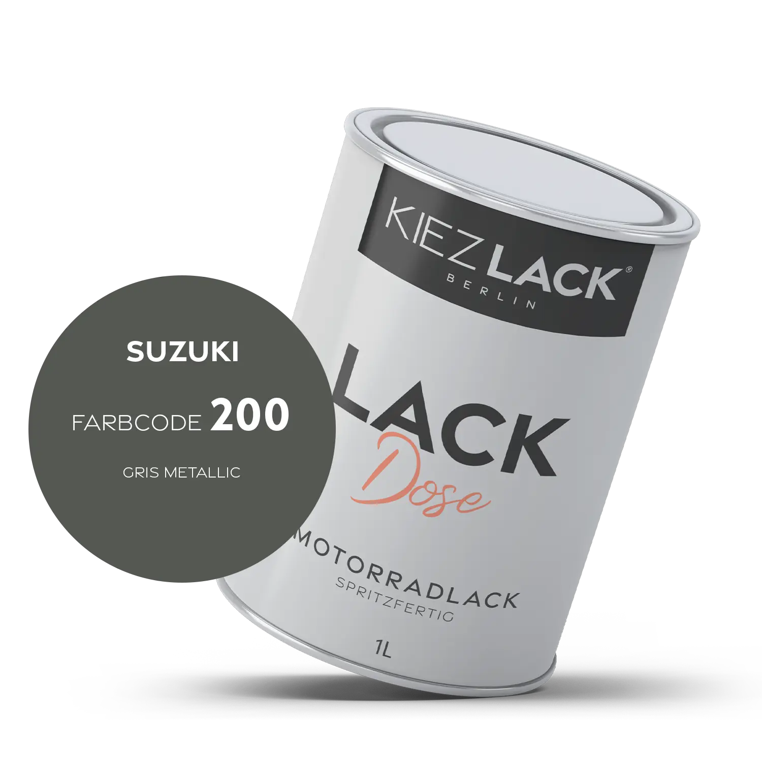Kiezlack 1K Motorradlack Basislack Lackdose Suzuki 200 GRIS METALLIC