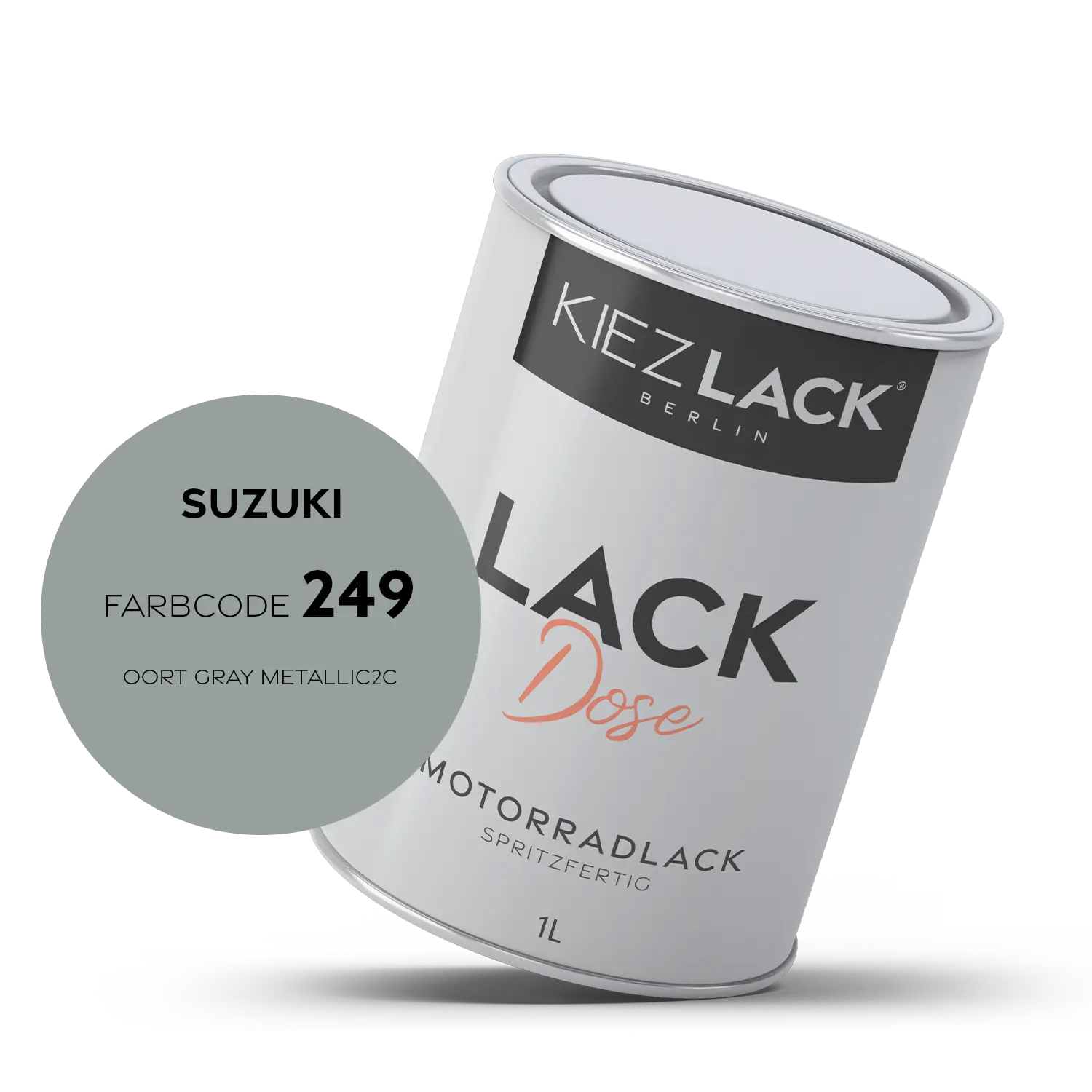 Kiezlack 1K Motorradlack Basislack Lackdose Suzuki 249 OORT GRAY METALLIC2C