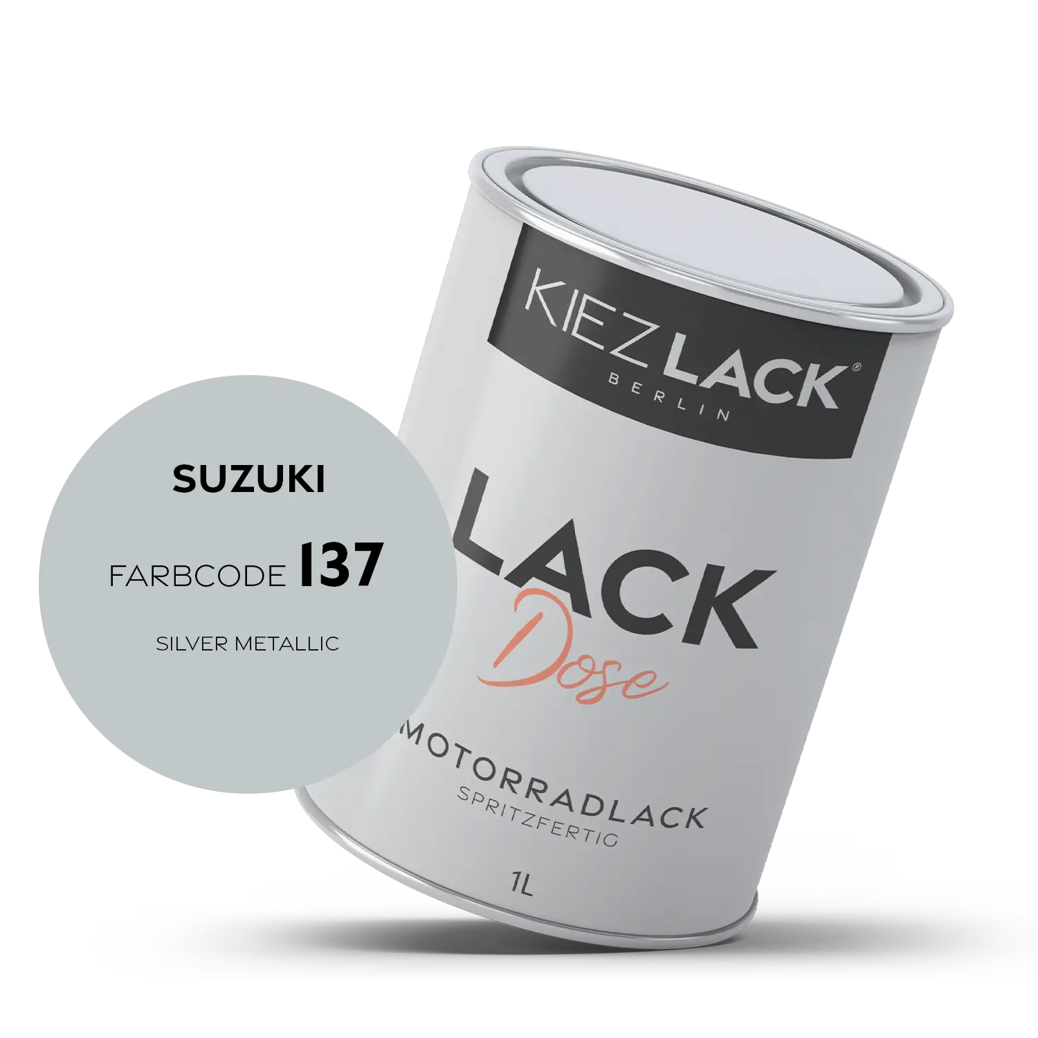 Kiezlack 1K Motorradlack Basislack Lackdose Suzuki 137 SILVER METALLIC