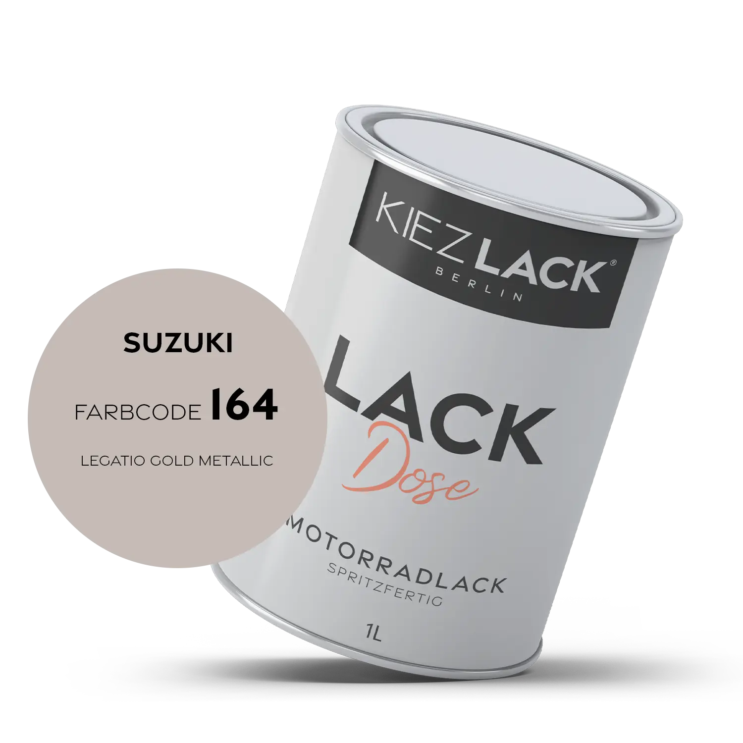 Kiezlack 1K Motorradlack Basislack Lackdose Suzuki 164 LEGATIO GOLD METALLIC
