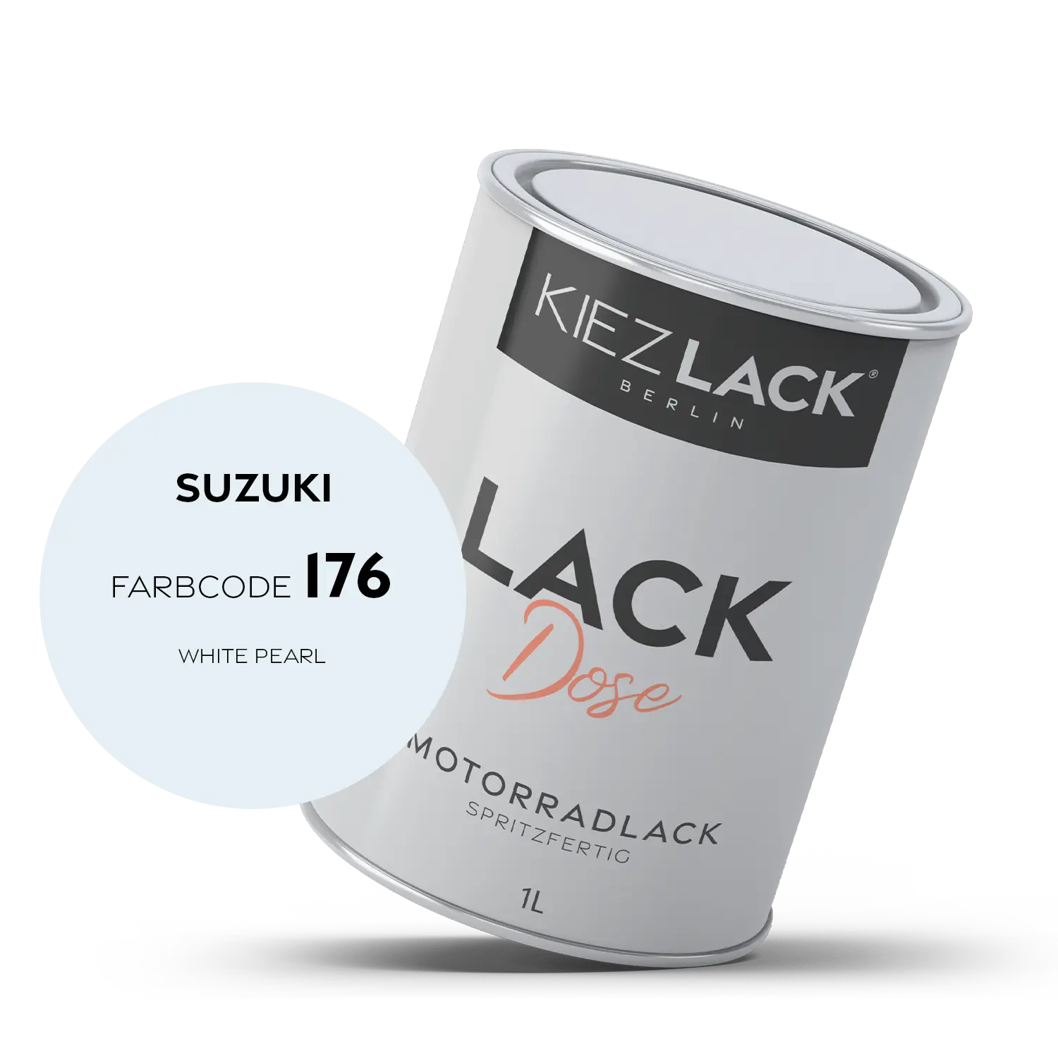 Kiezlack 1K Motorradlack Basislack Lackdose Suzuki 176 WHITE PEARL