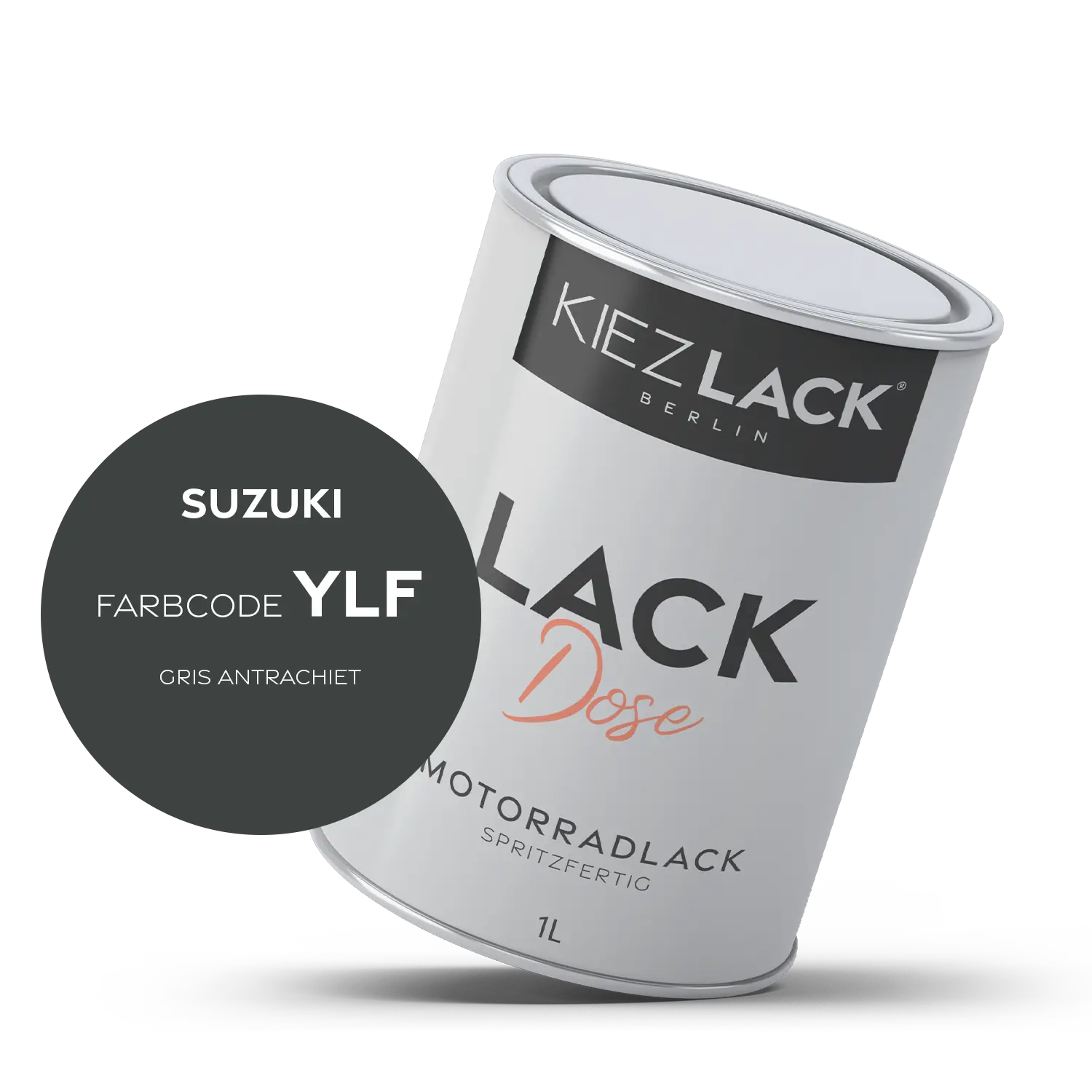 Kiezlack 1K Motorradlack Basislack Lackdose Suzuki YLF GRIS ANTRACHIET