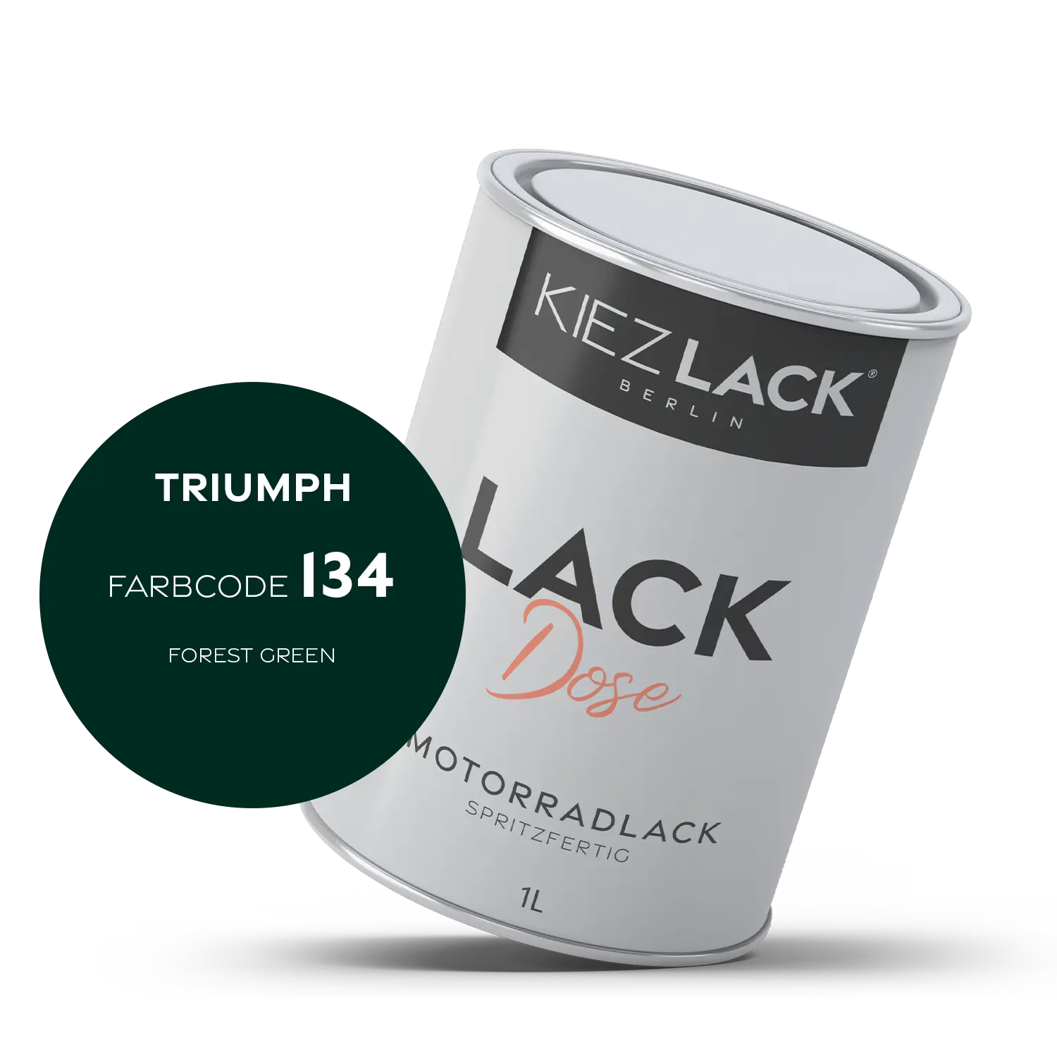 Kiezlack 1K Motorradlack Basislack Lackdose Triumph 134 FOREST GREEN