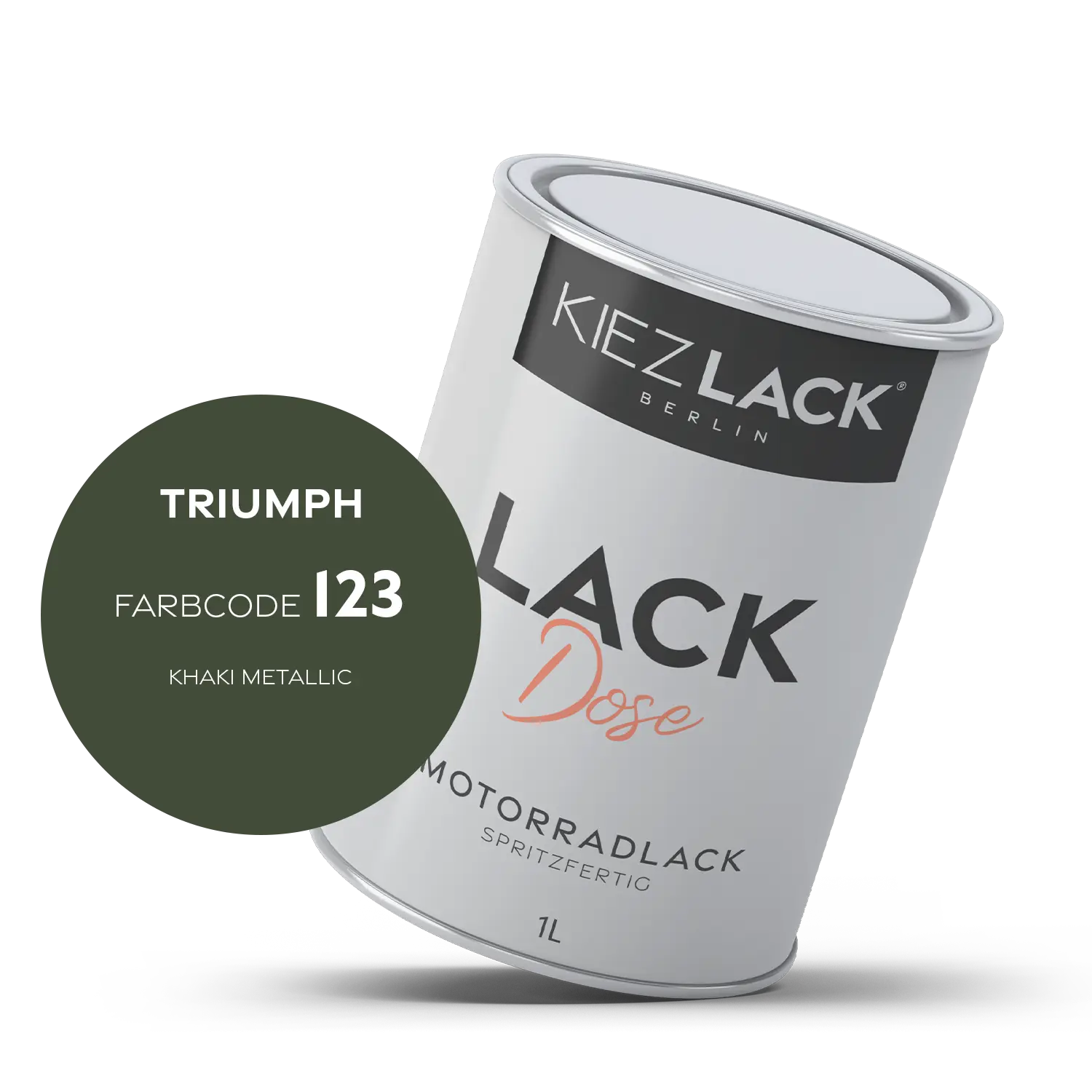 Kiezlack 1K Motorradlack Basislack Lackdose Triumph 123 KHAKI METALLIC