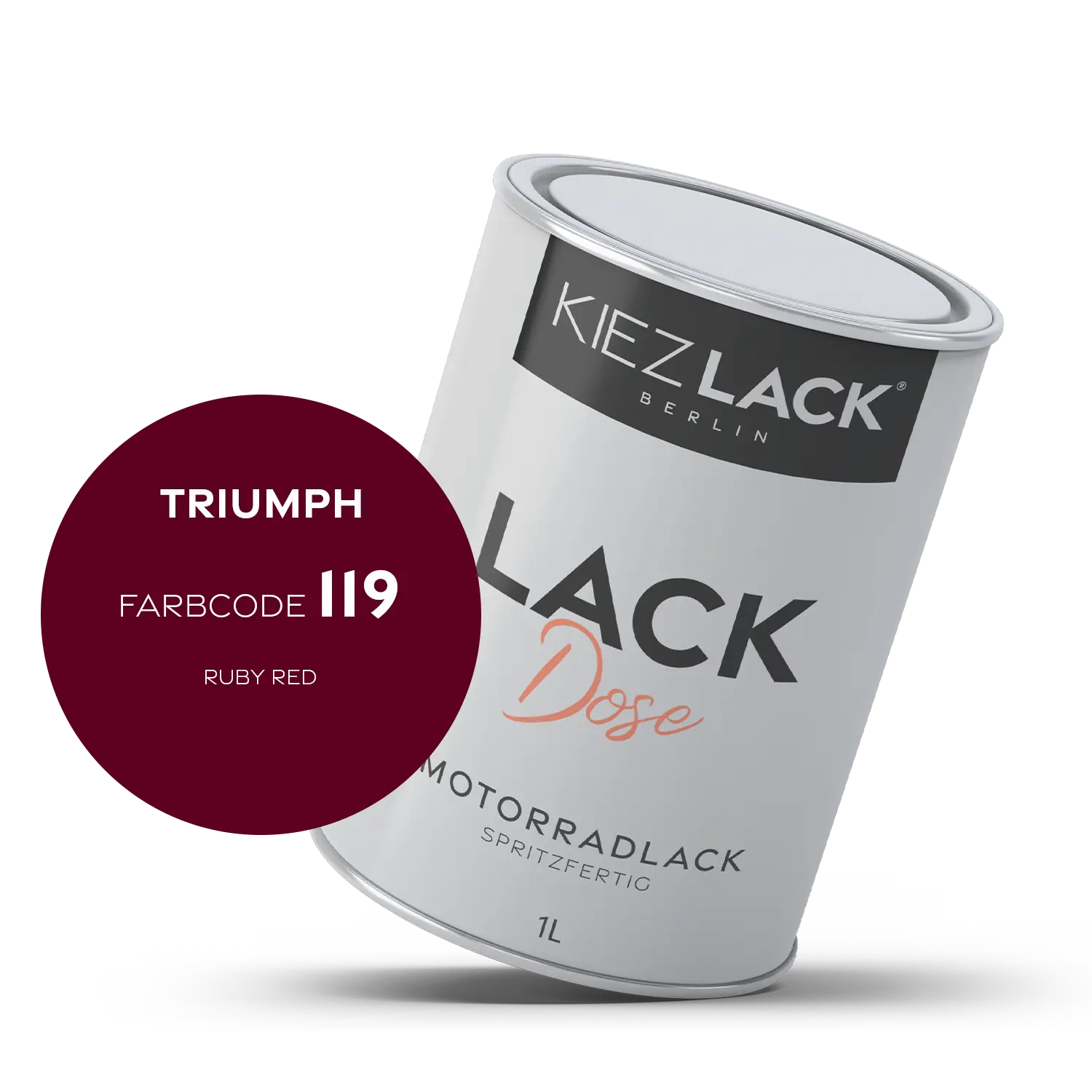 Kiezlack 1K Motorradlack Basislack Lackdose Triumph 119 RUBY RED