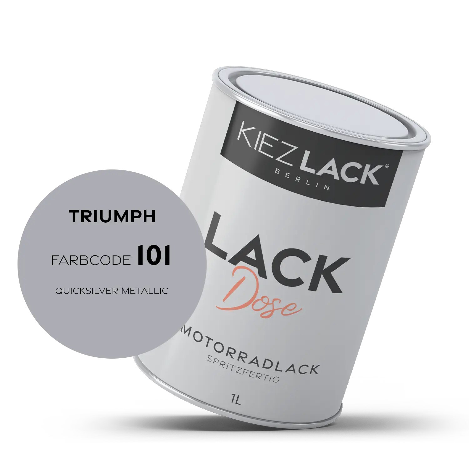 Kiezlack 1K Motorradlack Basislack Lackdose Triumph 101 QUICKSILVER METALLIC