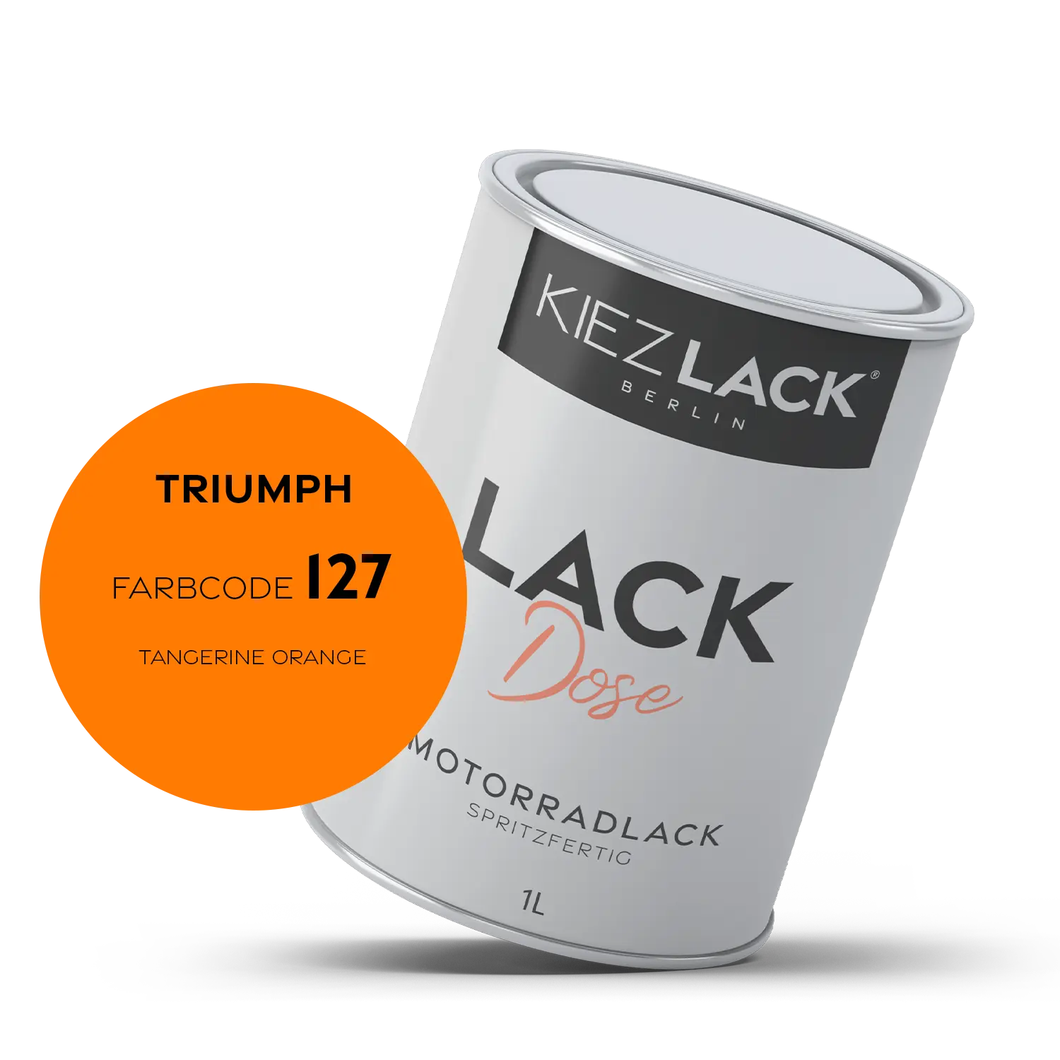 Kiezlack 1K Motorradlack Basislack Lackdose Triumph 127 TANGERINE ORANGE