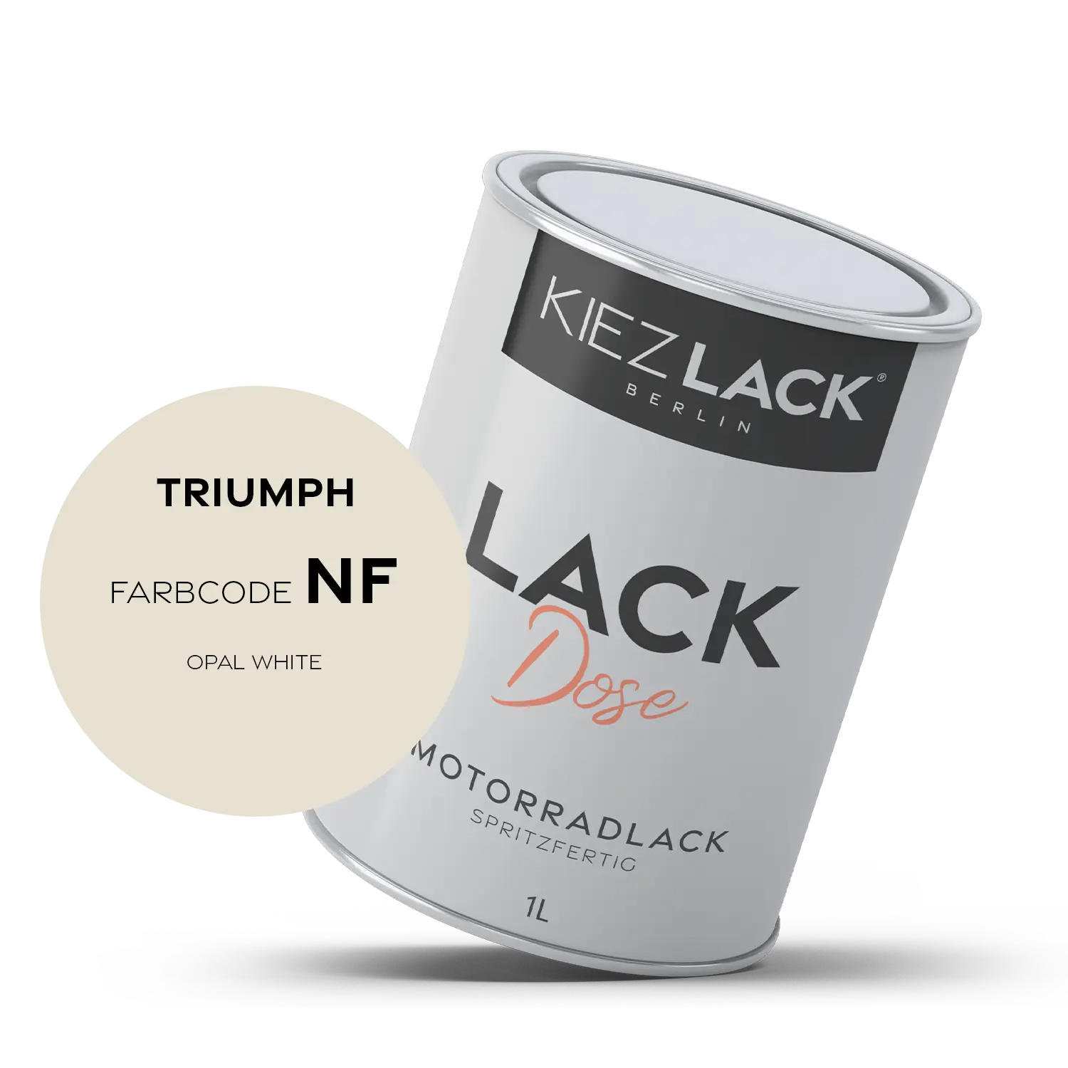 Kiezlack 1K Motorradlack Basislack Lackdose Triumph NF OPAL WHITE