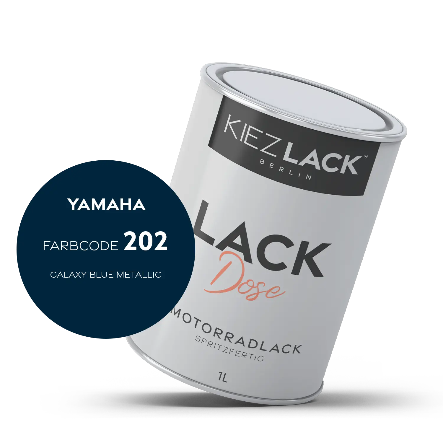 Kiezlack 1K Motorradlack Basislack Lackdose Yamaha 202 GALAXY BLUE METALLIC