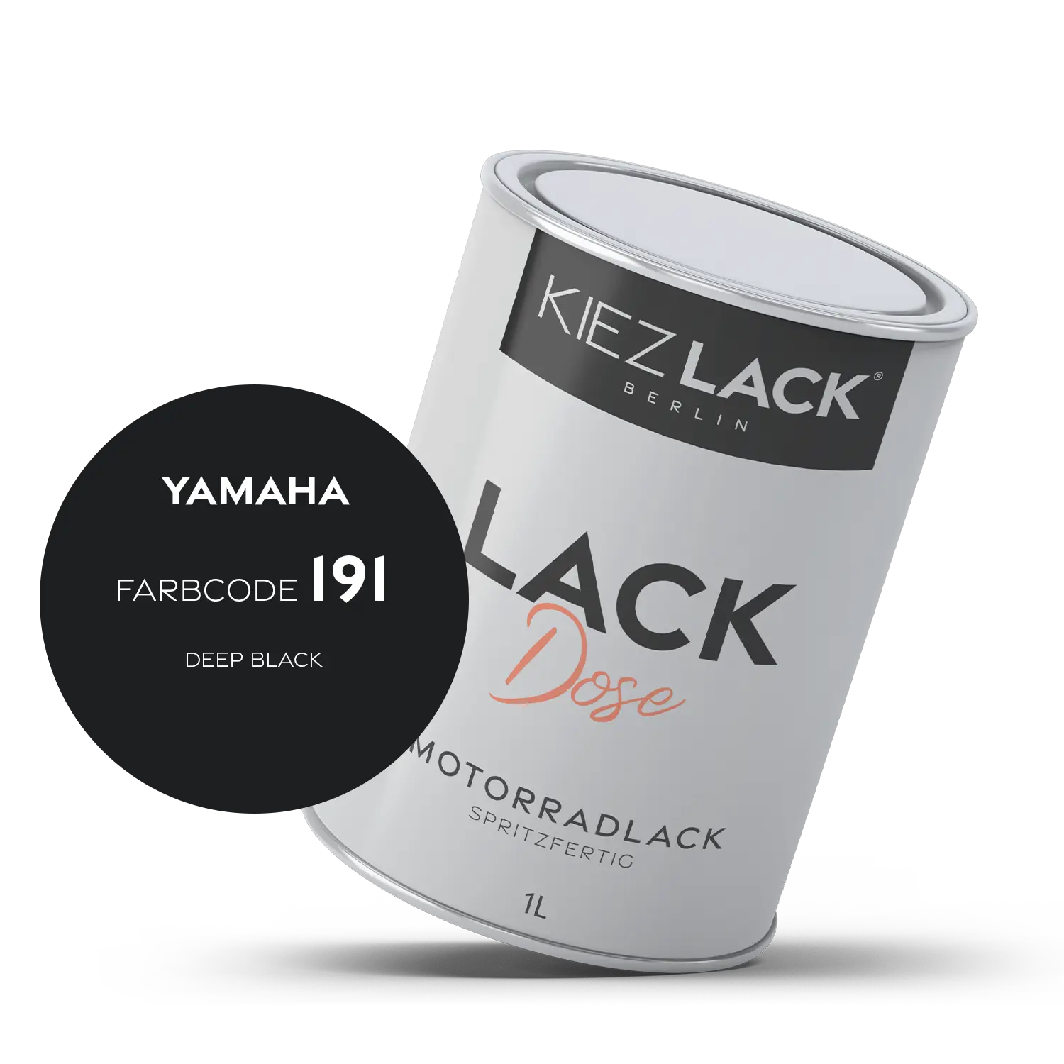 Kiezlack 1K Motorradlack Basislack Lackdose Yamaha 191 DEEP BLACK